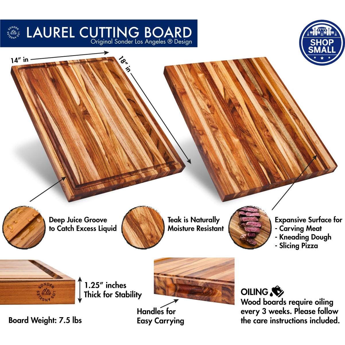 Tabla de Cortar de Madera de Teca Sonder Los Ángeles 45.7x35.6 cm