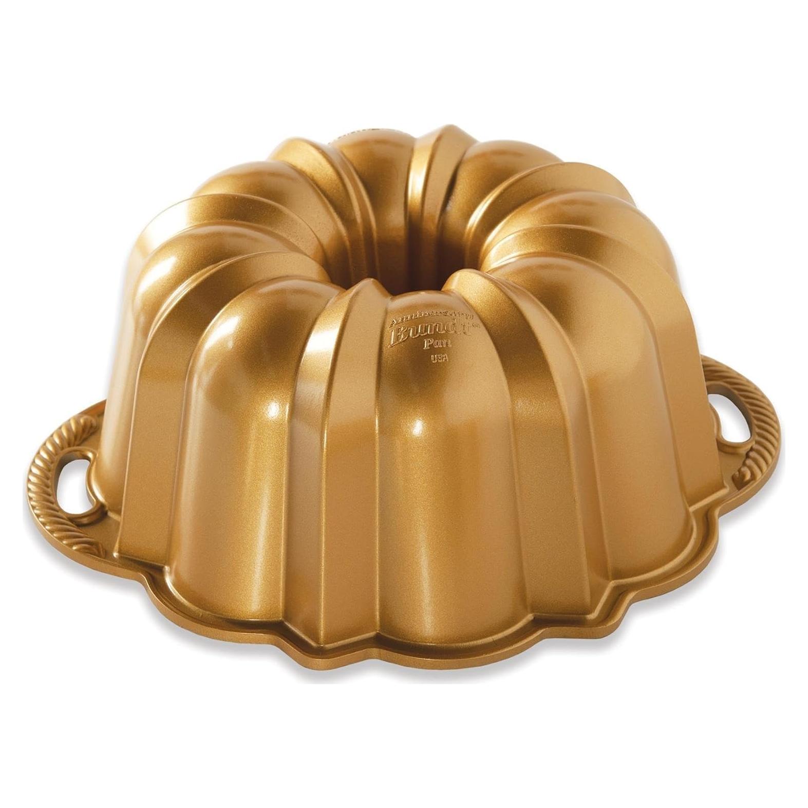 Molde Bundt Nordic Ware 15 Tazas Dorado Aluminio