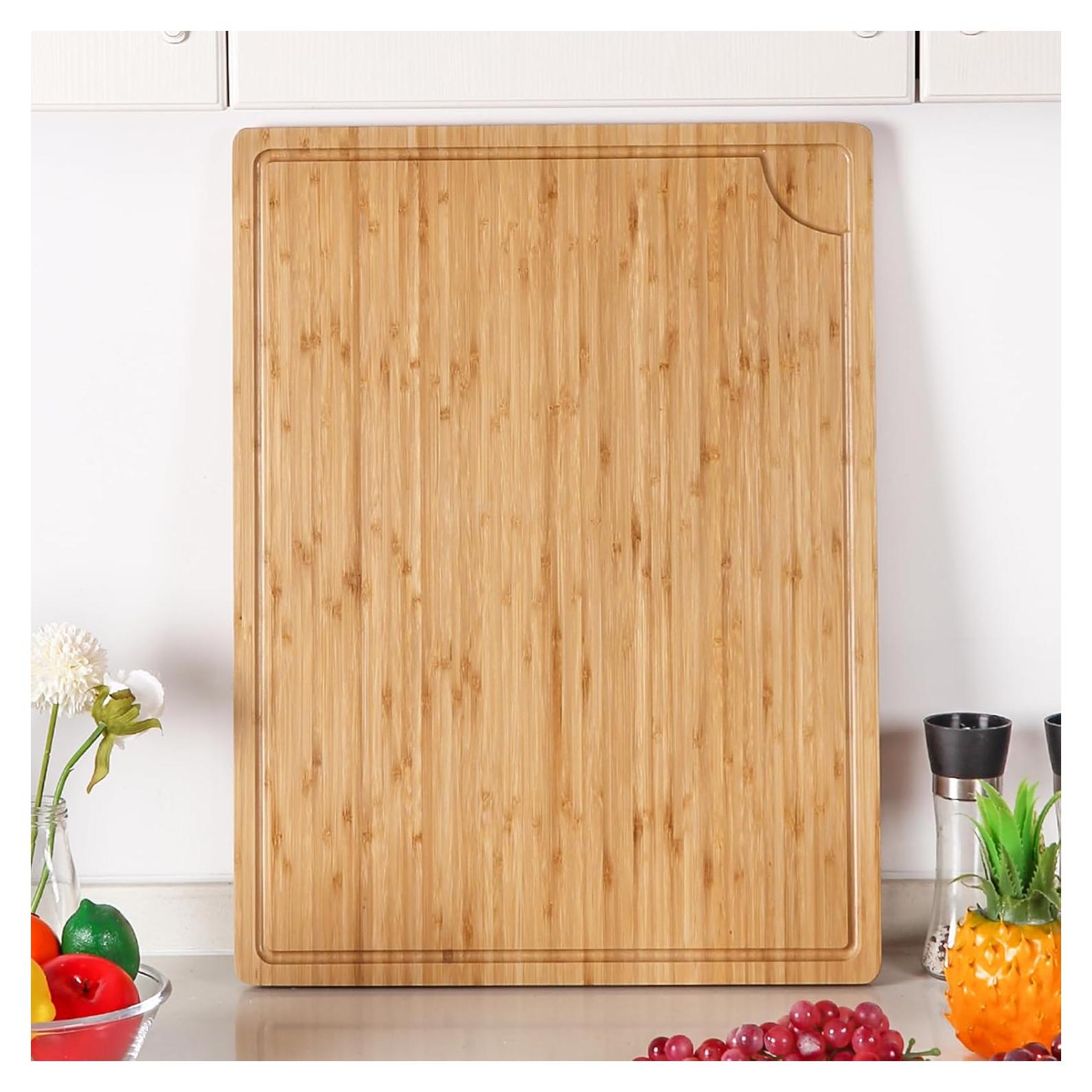 Tabla de Cortar de Bambú GAOMON 61x46 cm con Canal de Jugo