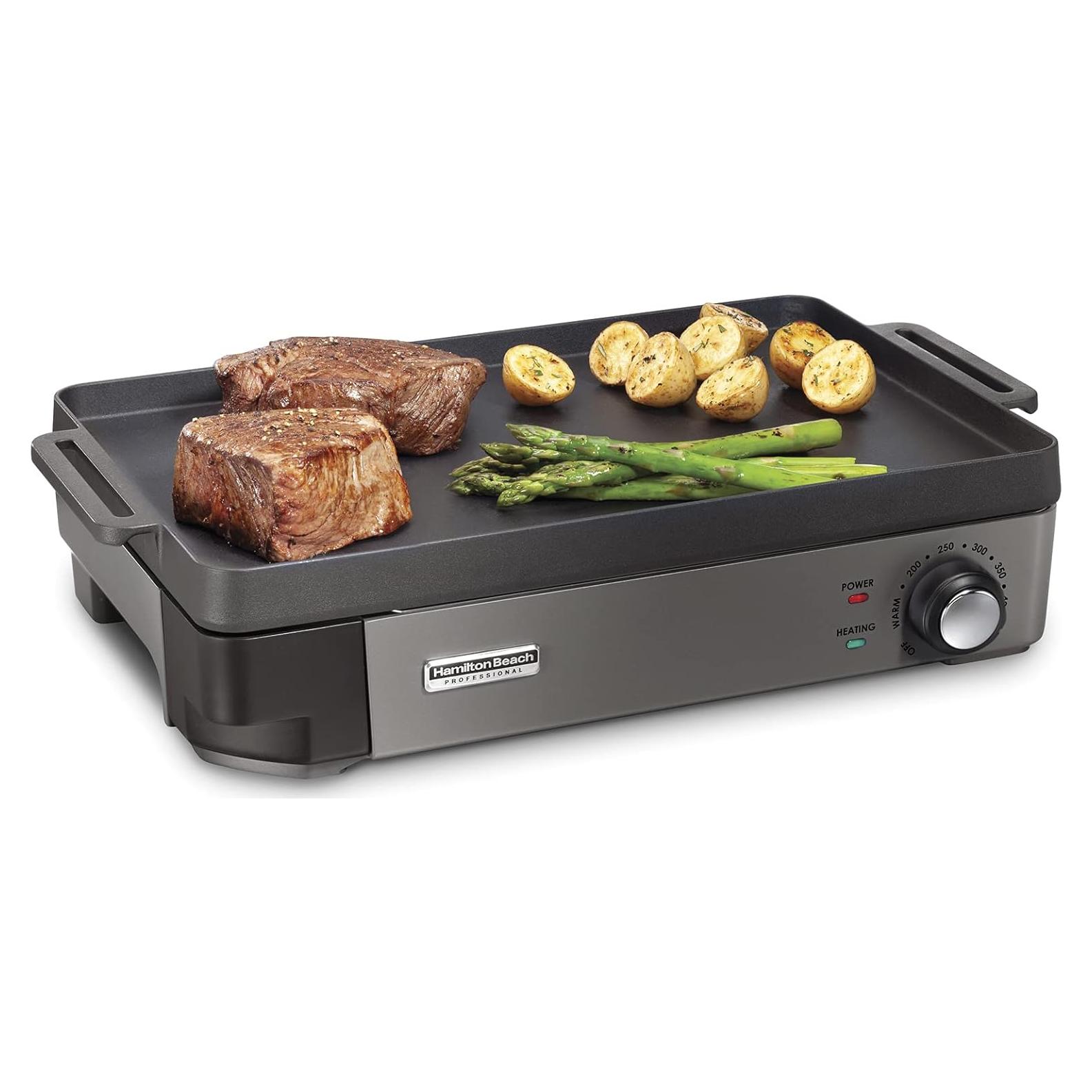 Parrilla Eléctrica de Hierro Fundido Hamilton Beach 10"x16"