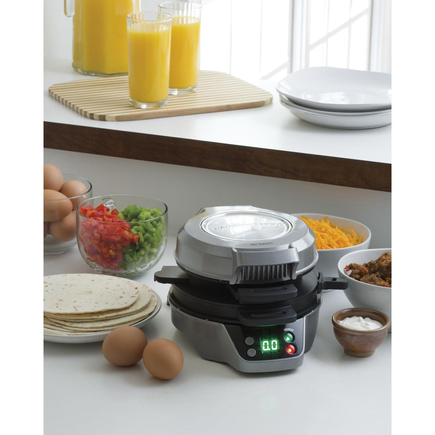 Hacedor de Burritos para Desayuno Hamilton Beach 25495 Plata