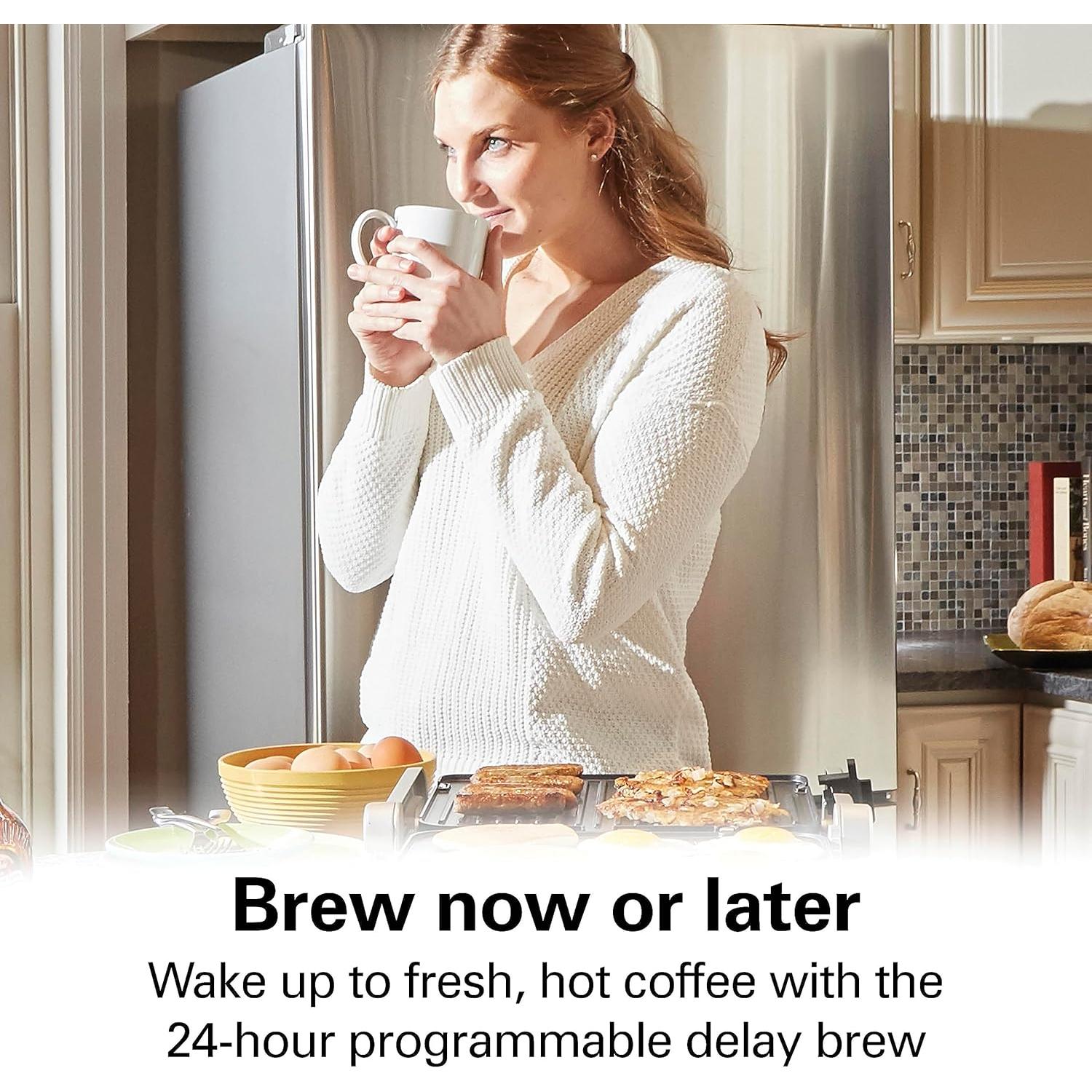 Cafetera Programable Hamilton Beach 14 Tazas 2.07L Negra