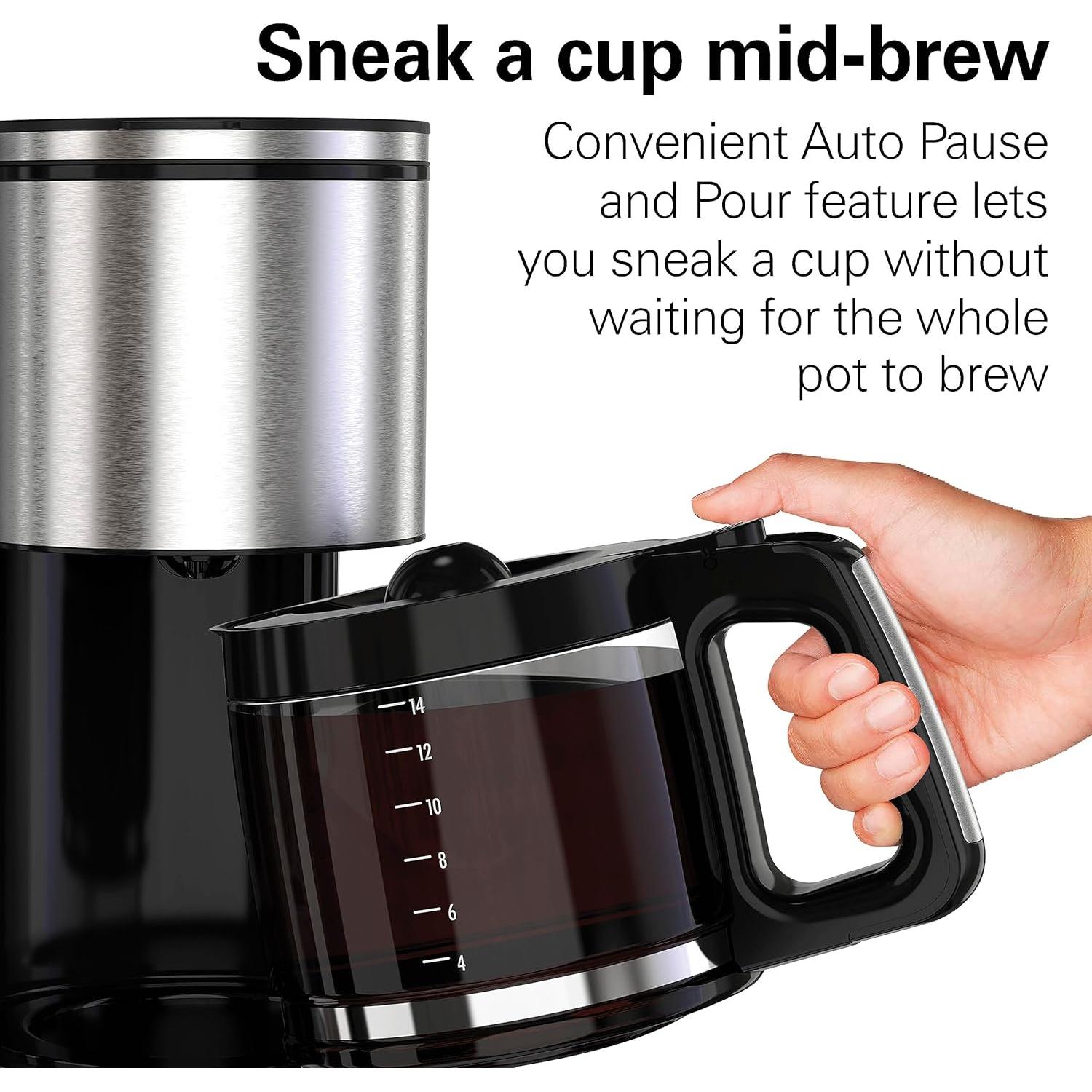 Cafetera Programable Hamilton Beach 14 Tazas 2.07L Negra