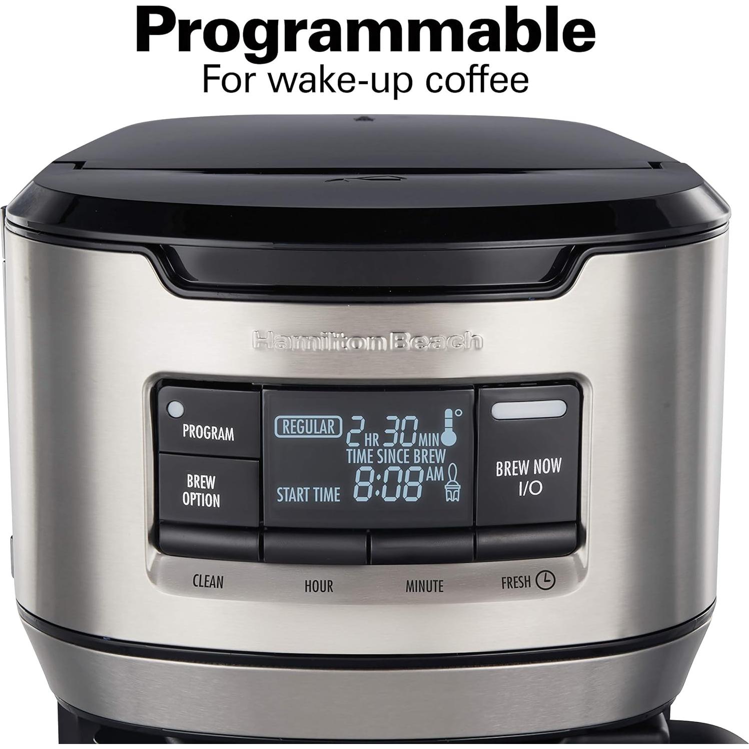 Cafetera Programable Hamilton Beach 12 Tazas Jarra Térmica