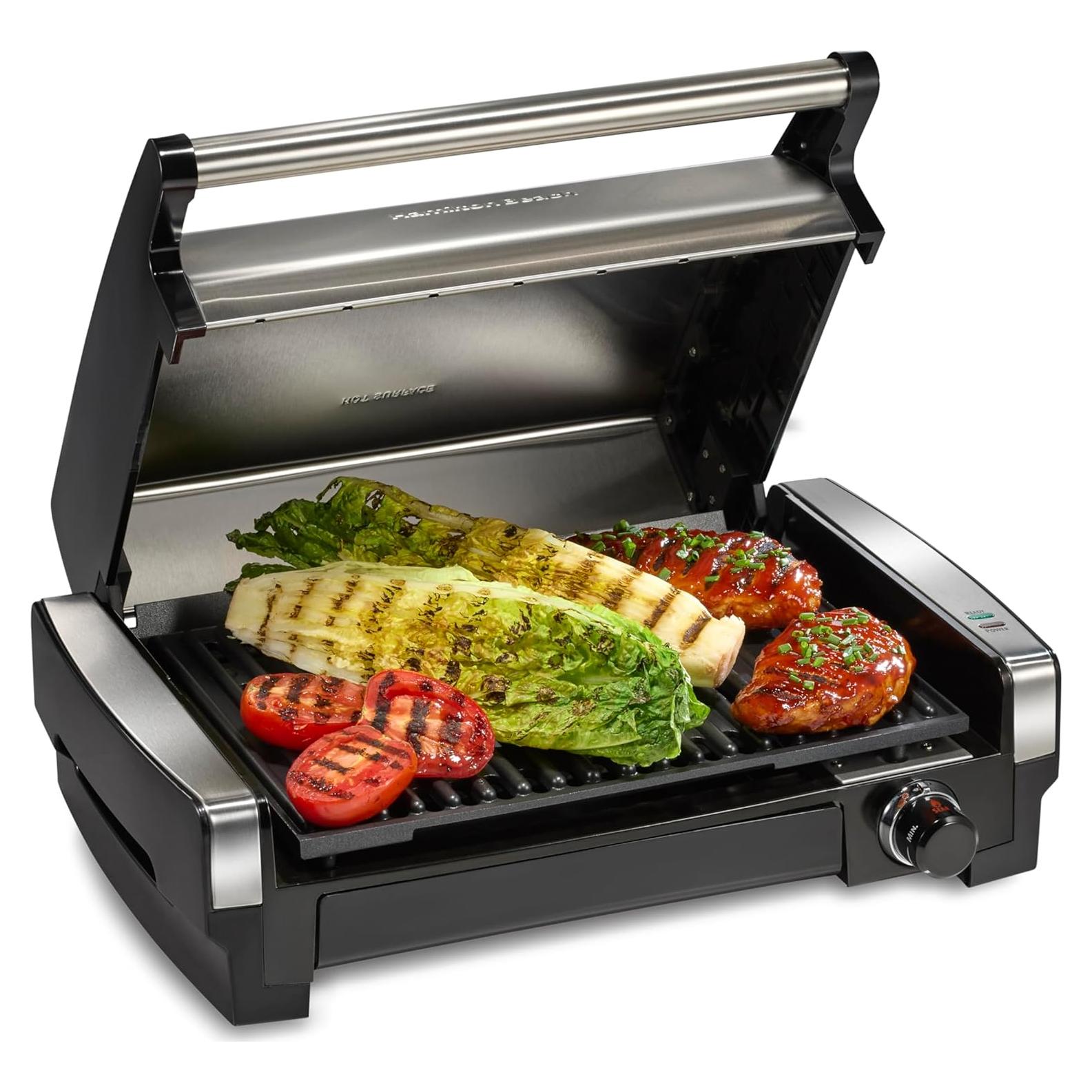 Parrilla Eléctrica Hamilton Beach 25360 con Control de Temperatura 232°C