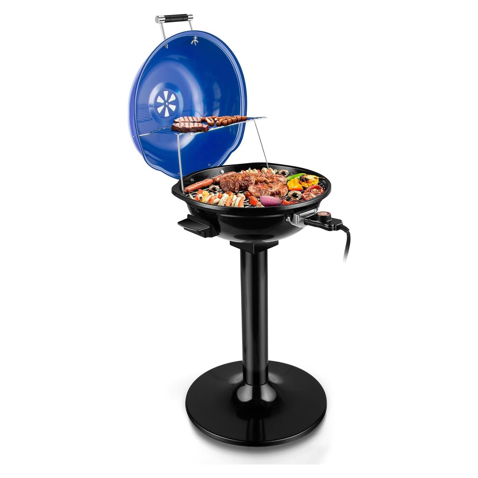 Parrilla Eléctrica Techwood para Exterior 1600W Azul