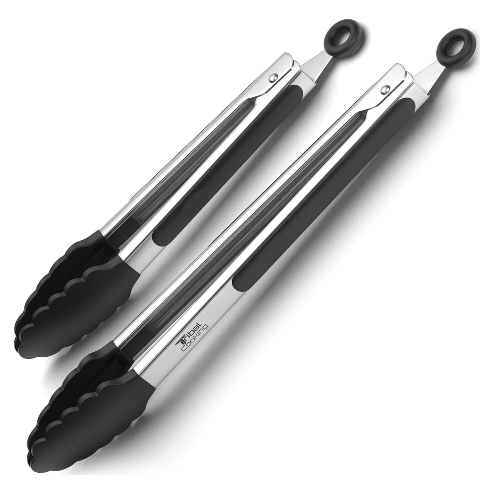 Pinzas de Acero Inoxidable Tribal Cooking - 22.86 cm y 30.48 cm