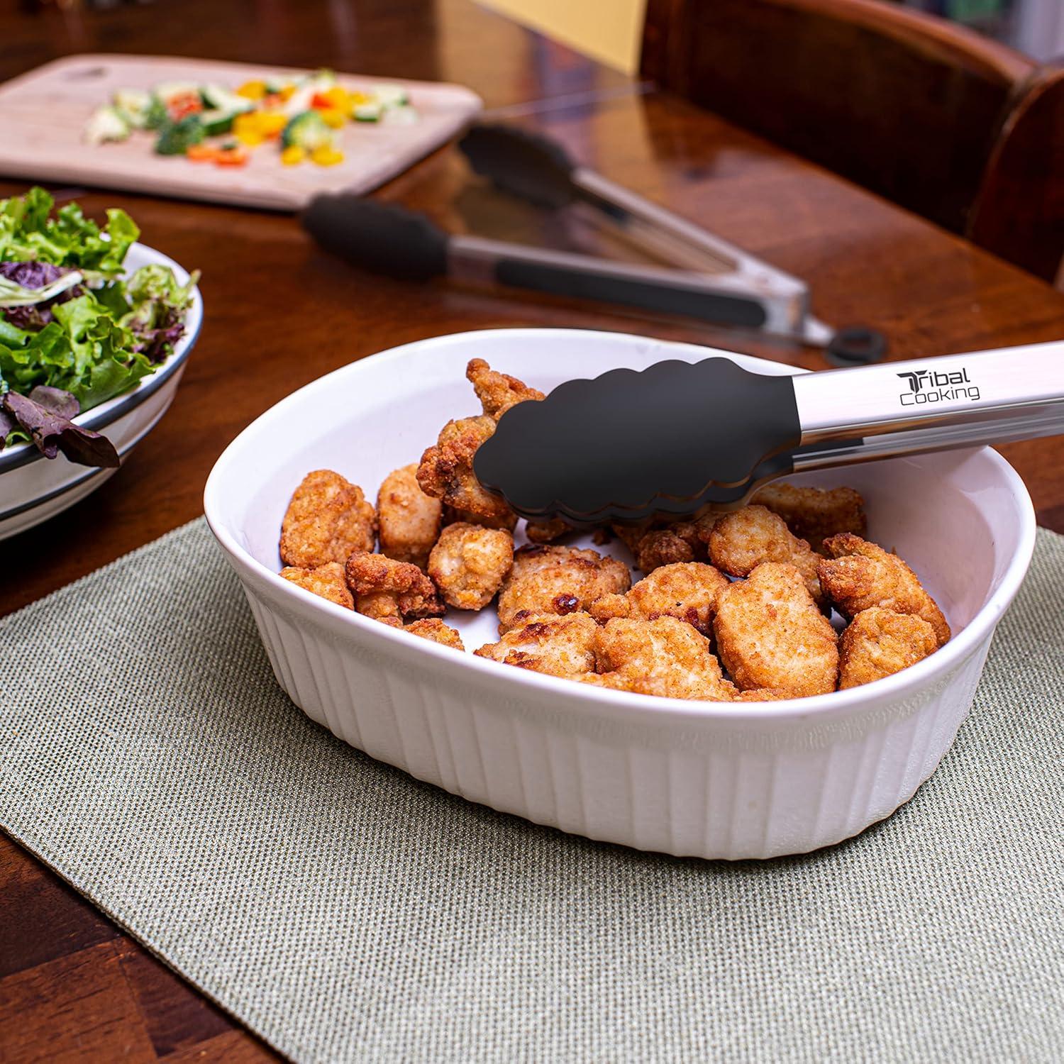 Pinzas de Acero Inoxidable Tribal Cooking - 22.86 cm y 30.48 cm