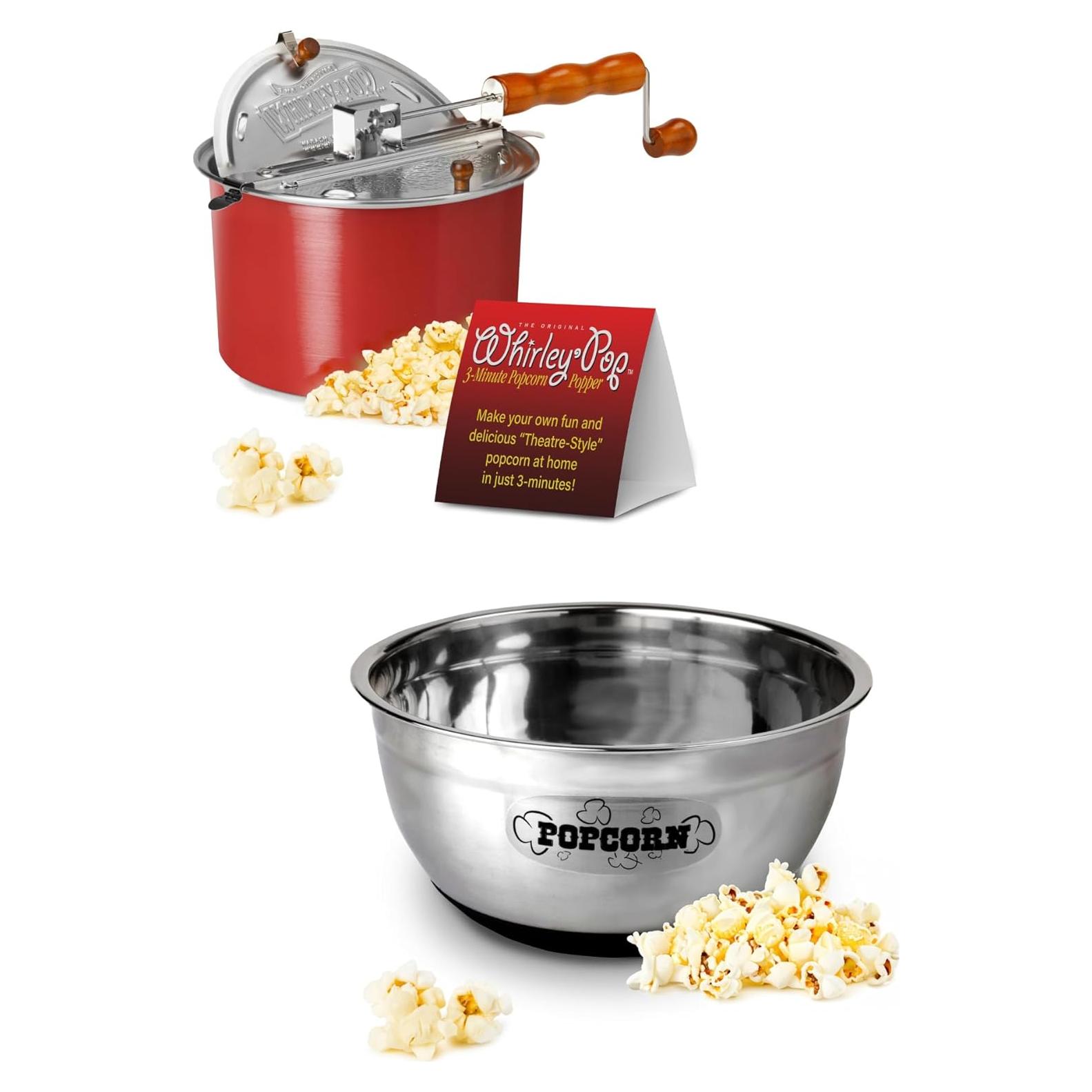 Whirley-Pop Popcorn Popper Acero Inoxidable 8 Cuartos