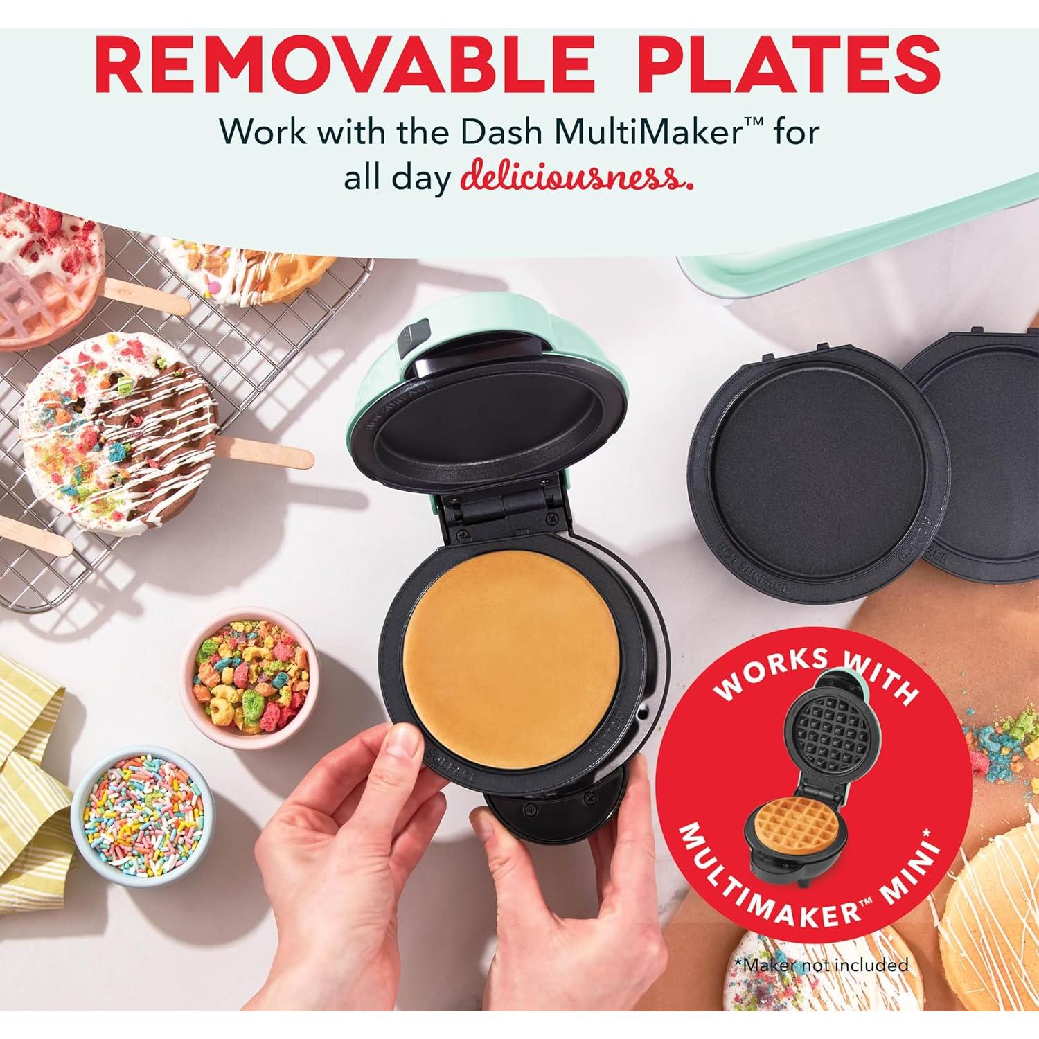 Placas de Waffle Desmontables DASH 4" Antiadherentes - Paquete de 2