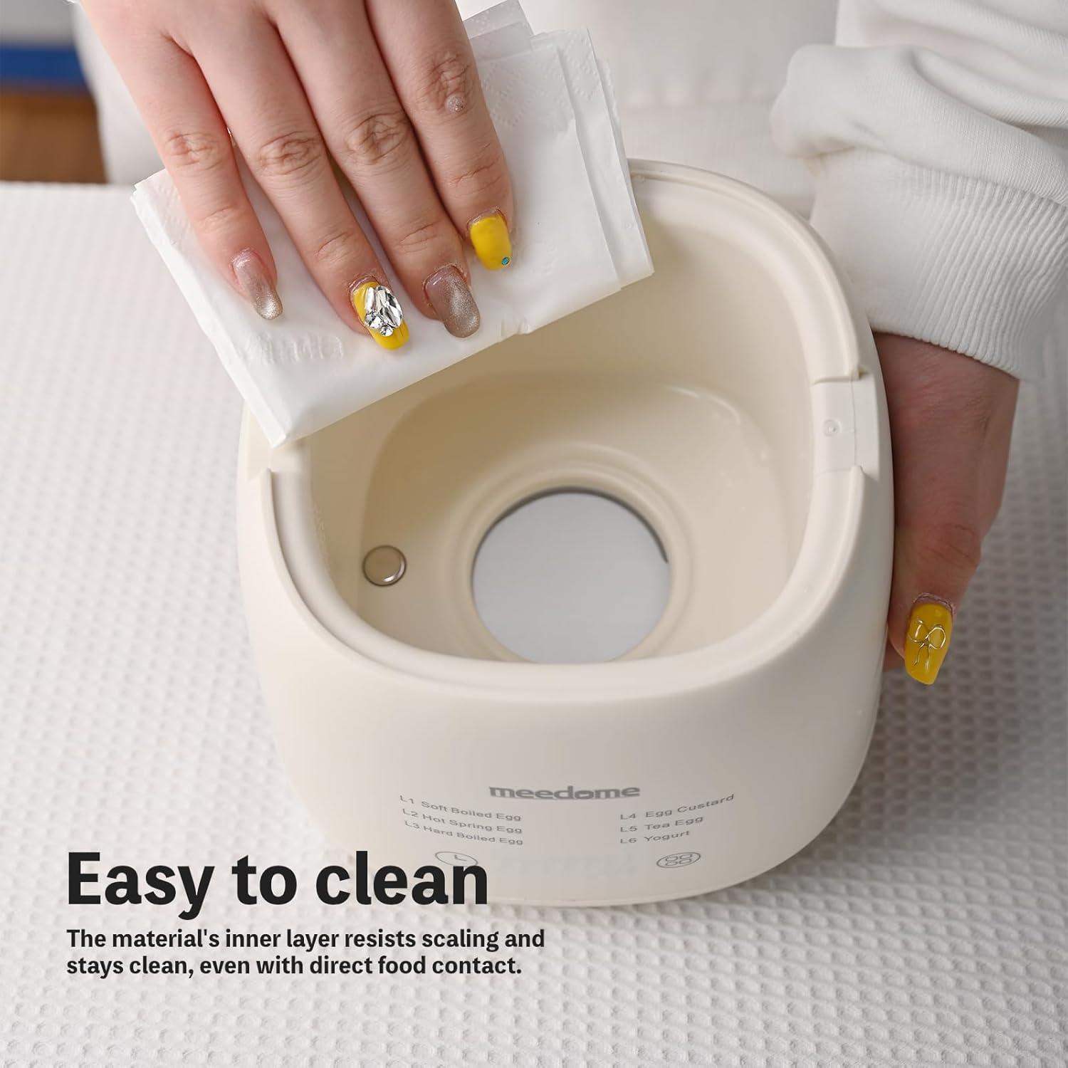 Cocedor de Huevos Eléctrico Meedome 6-en-1 Acero Inoxidable