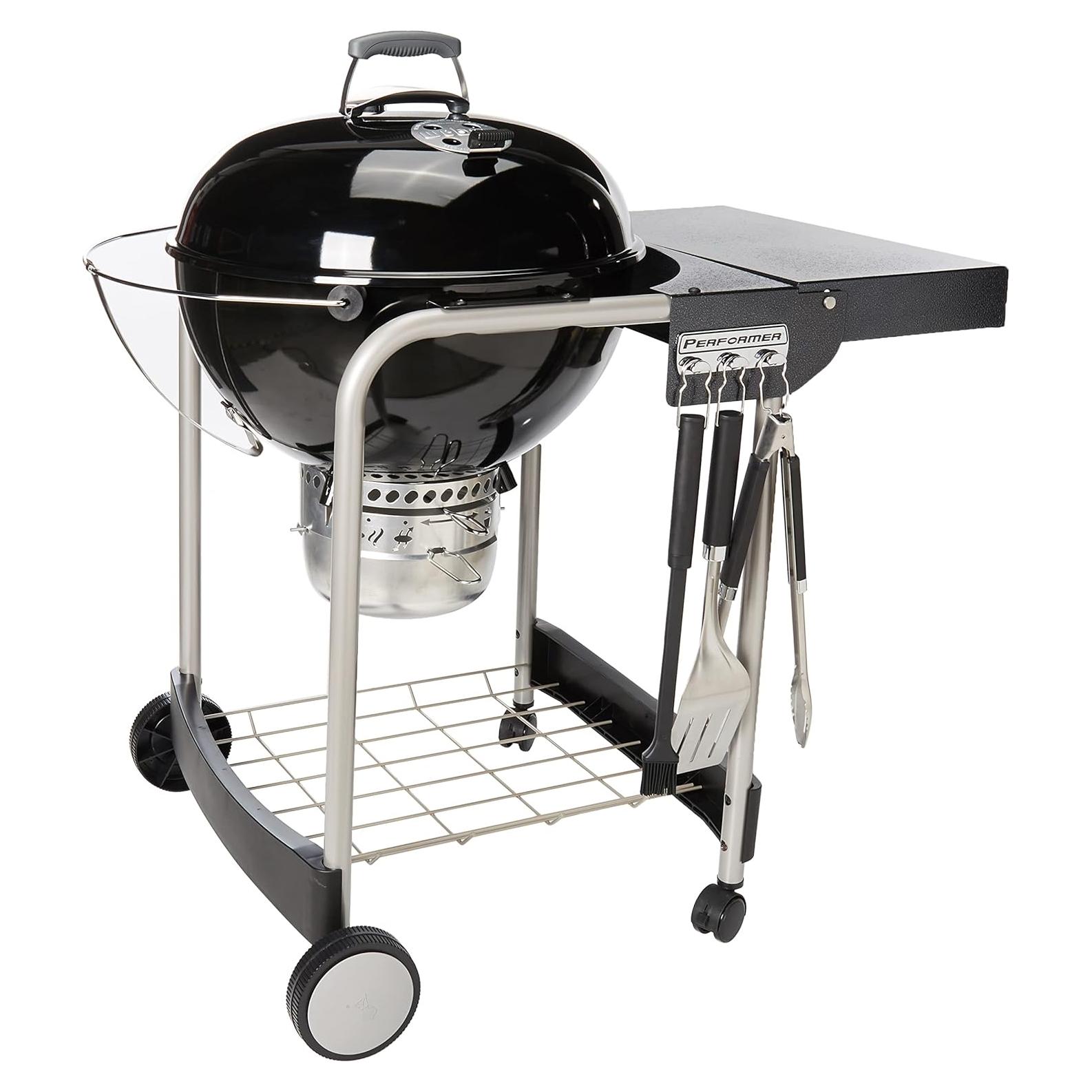 Parrilla de Carbón Weber Performer 22" Negra con Mesa Plegable