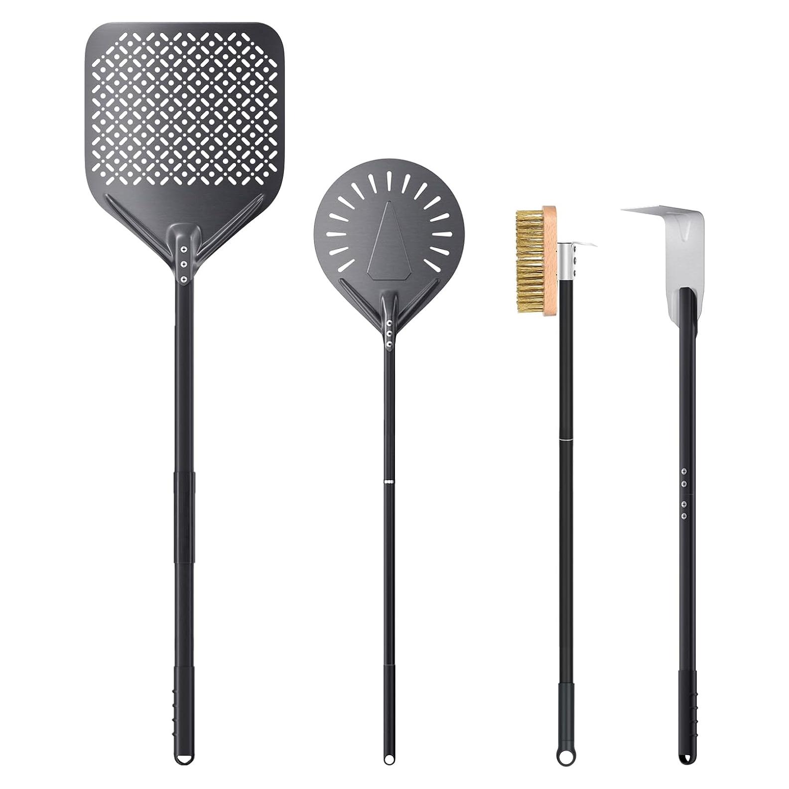 Kit de horno para pizza NUTUNI 4 piezas con pala y cepillo
