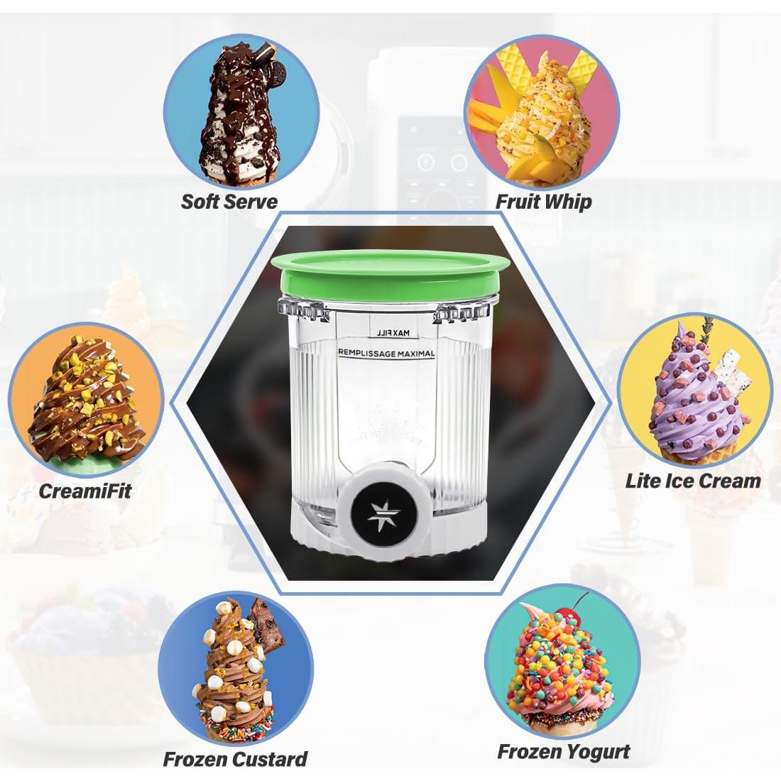 Recipientes de Reemplazo NANOBABY para Ninja Creami Swirl 16oz - Paquete de 4