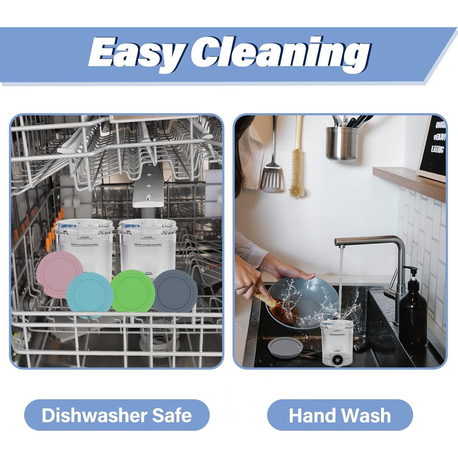 Recipientes de Reemplazo NANOBABY para Ninja Creami Swirl 16oz - Paquete de 4