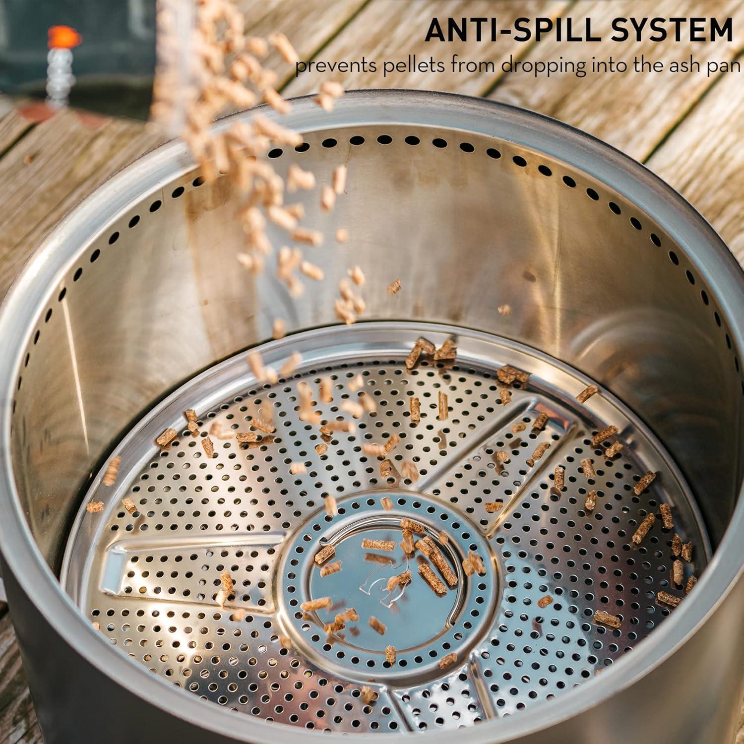 Adaptador de Pellets Solo Stove Bonfire - Acero Inoxidable 43.9 cm