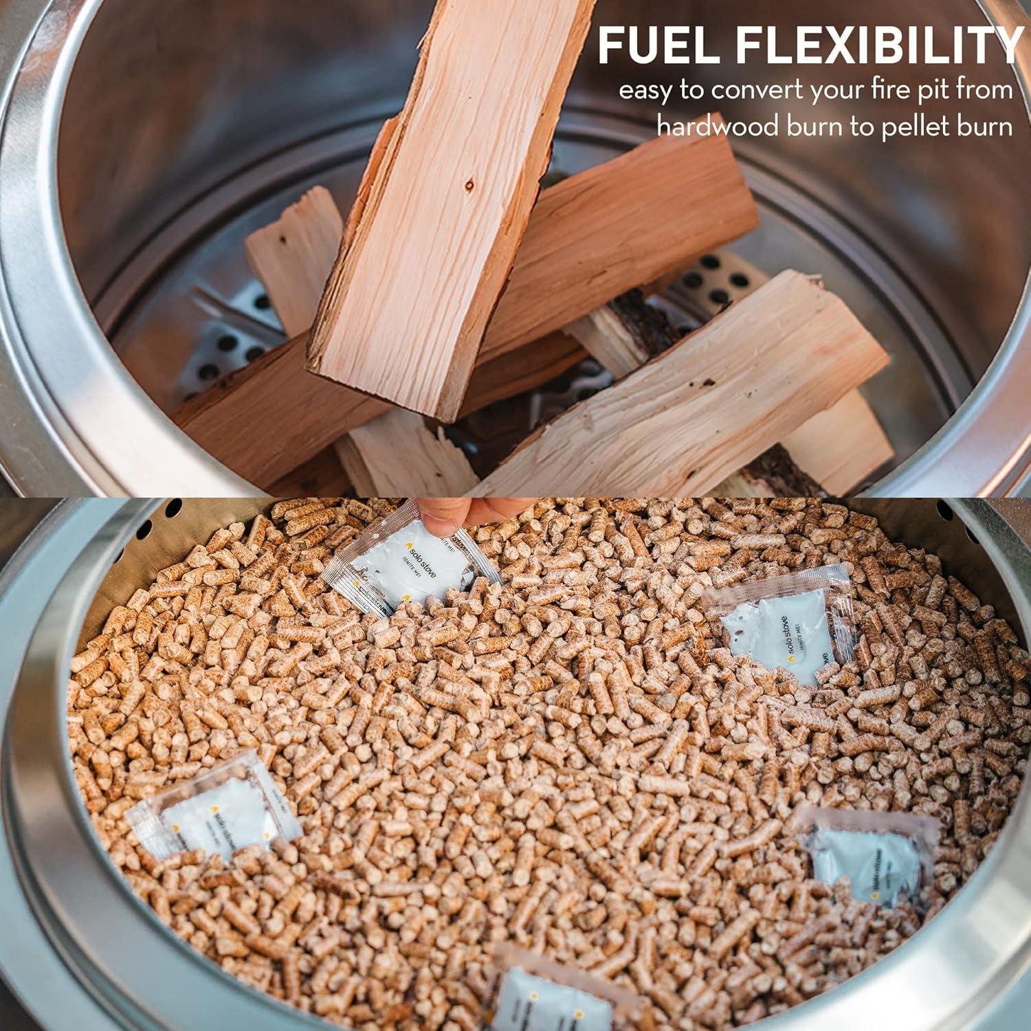 Adaptador de Pellets Solo Stove Bonfire - Acero Inoxidable 43.9 cm