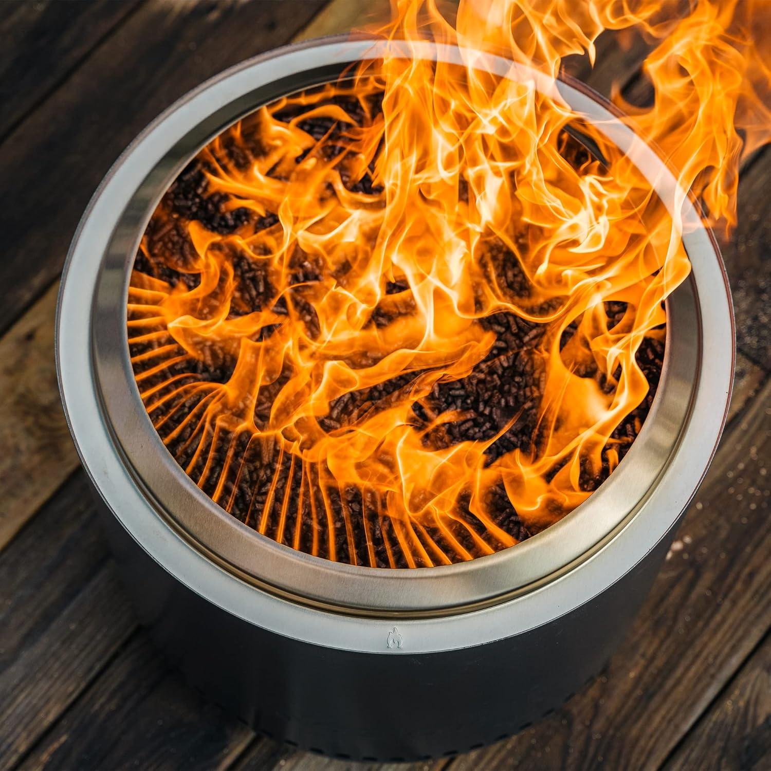 Adaptador de Pellets Solo Stove Bonfire - Acero Inoxidable 43.9 cm