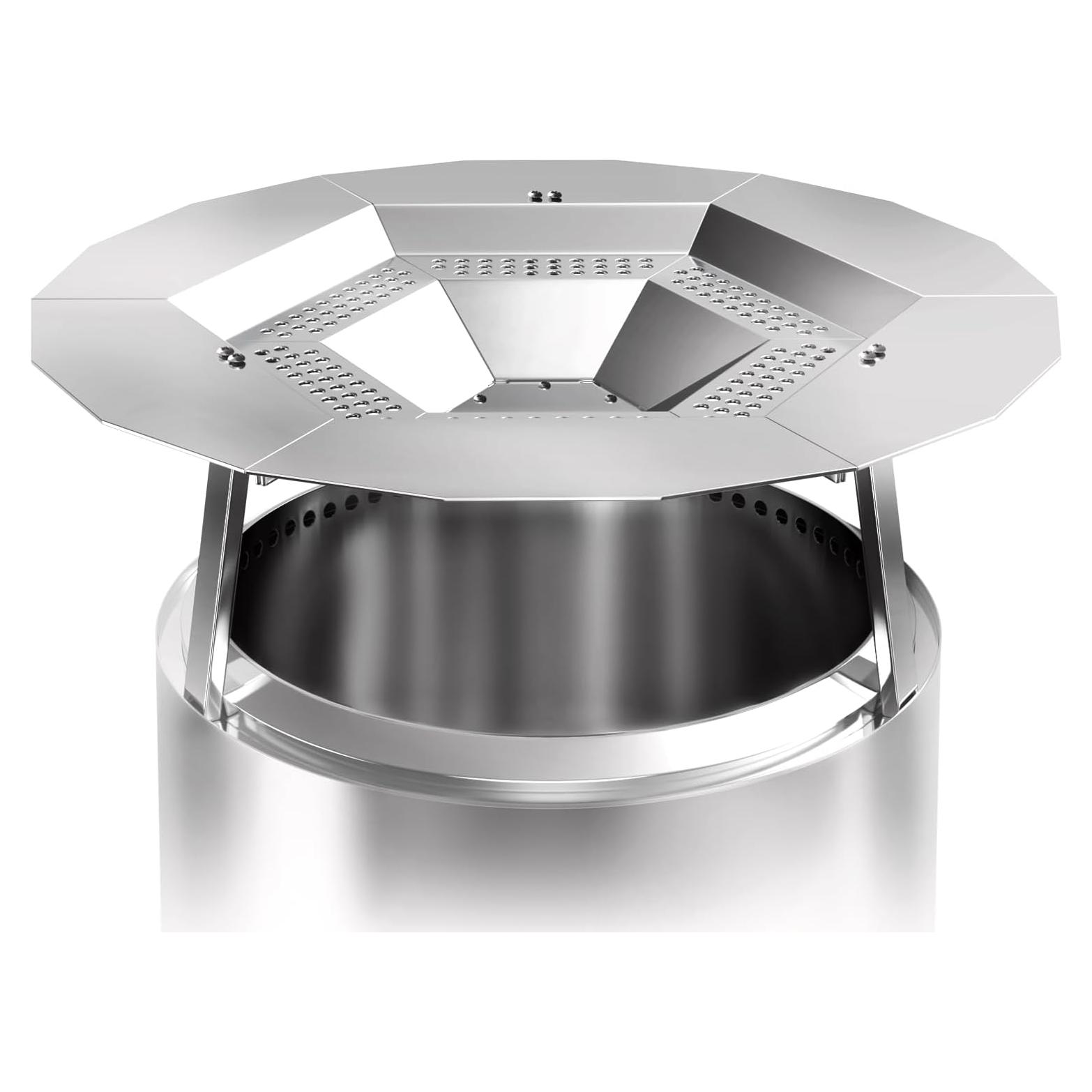 Deflector de Calor Uniflasy para Fogata Bonfire 62.5 cm Acero Inoxidable