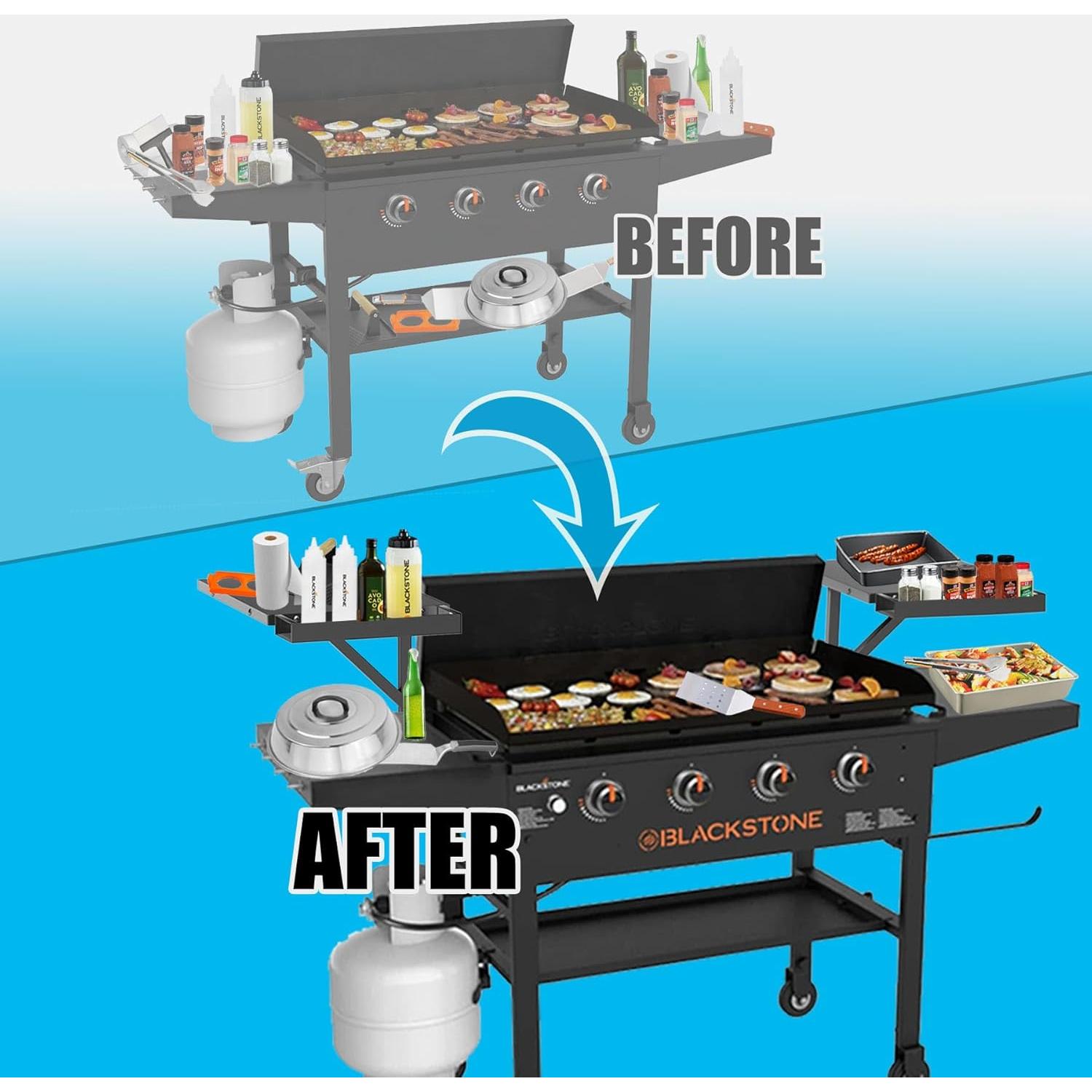 Estante Superior para Plancha Blackstone 36"/28" - Trybuy, Negro