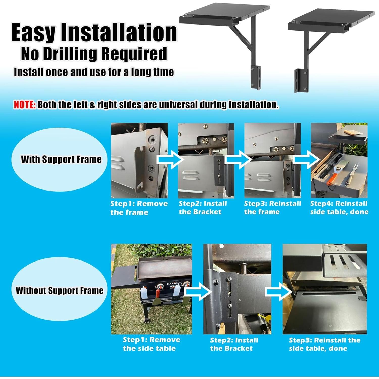 Estante Superior para Plancha Blackstone 36"/28" - Trybuy, Negro