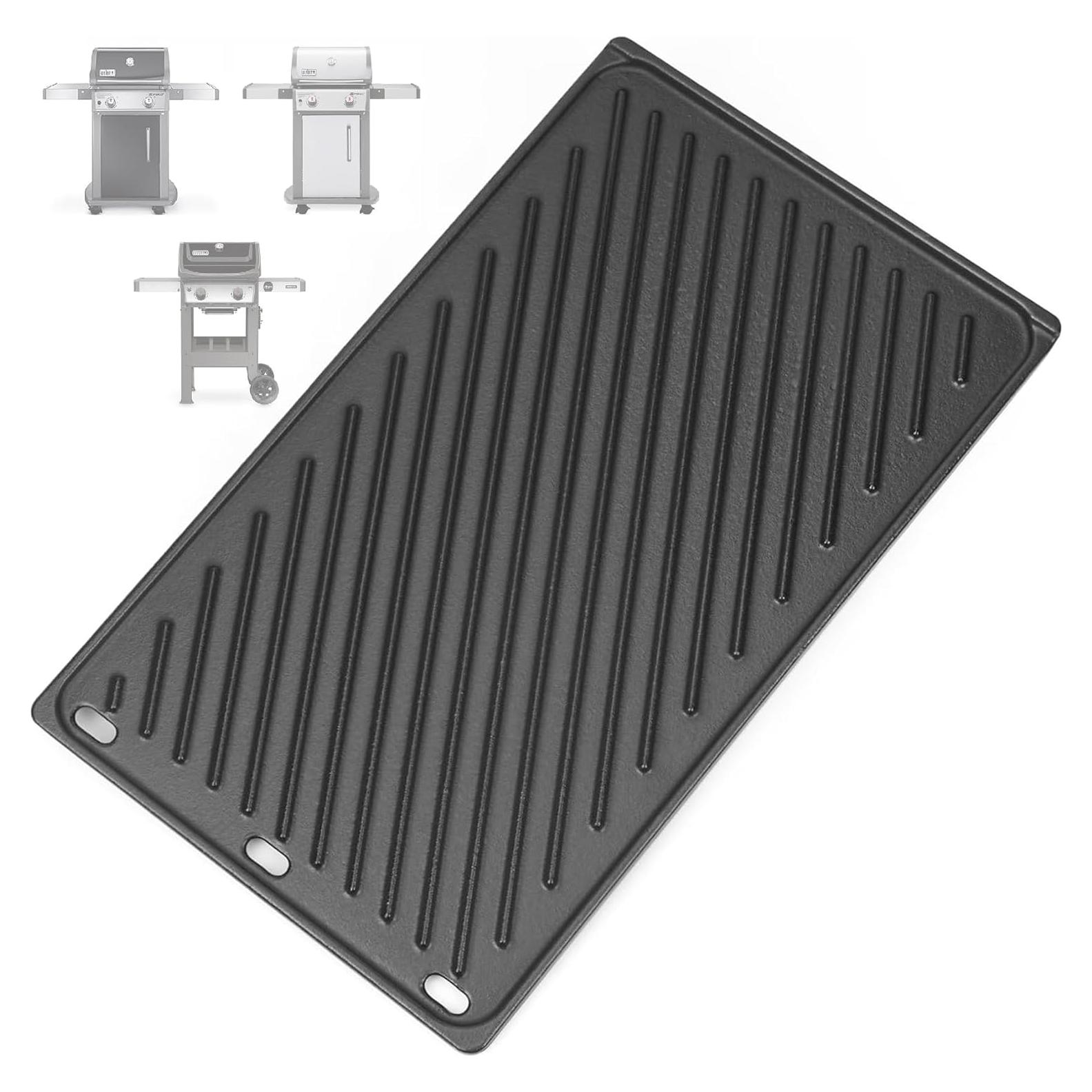 Plancha de Hierro Fundido Reversible SafBbcue para Parrilla Weber 7637