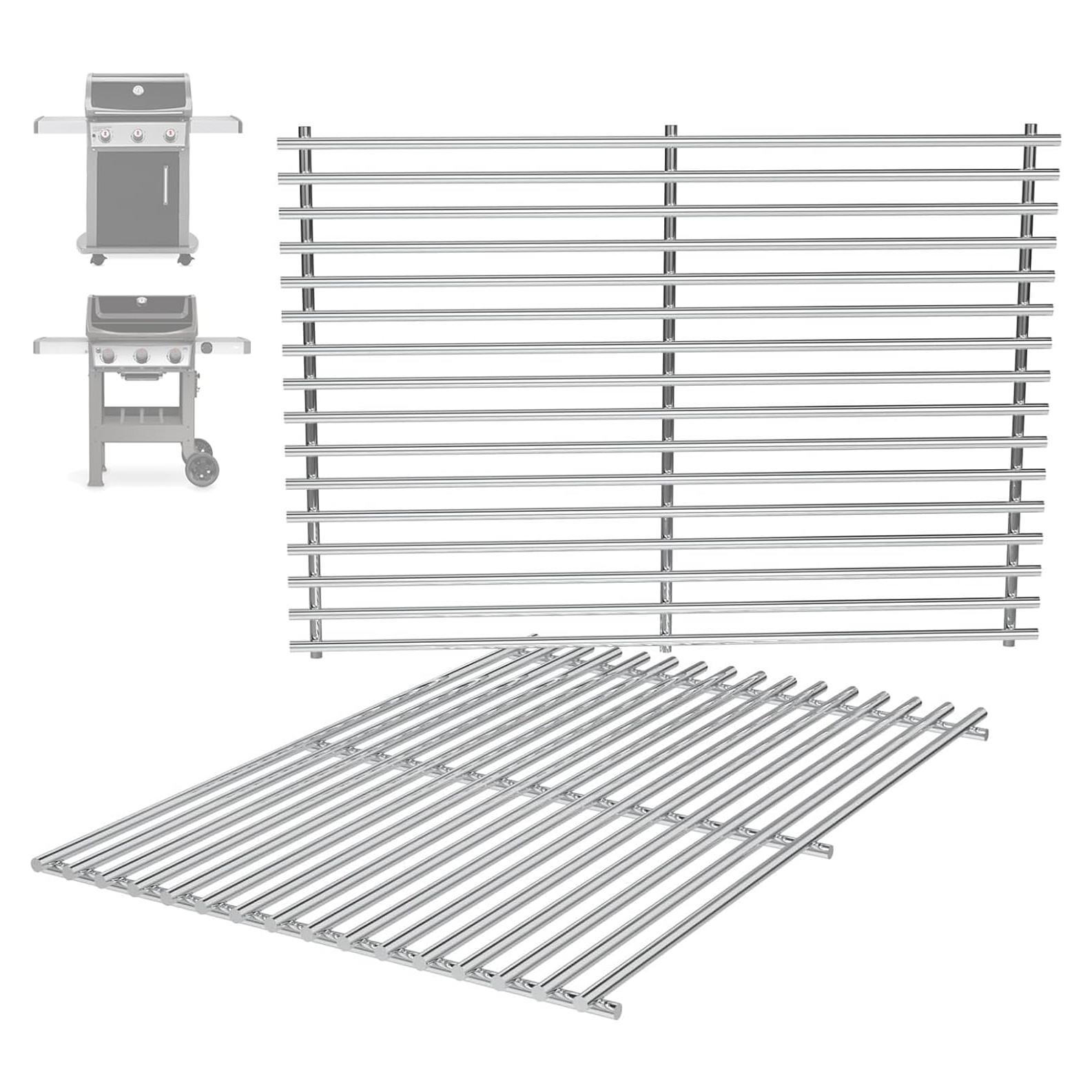 Rejillas de Parrilla Weber Spirit 300 7639 Acero Inoxidable 2-Pack