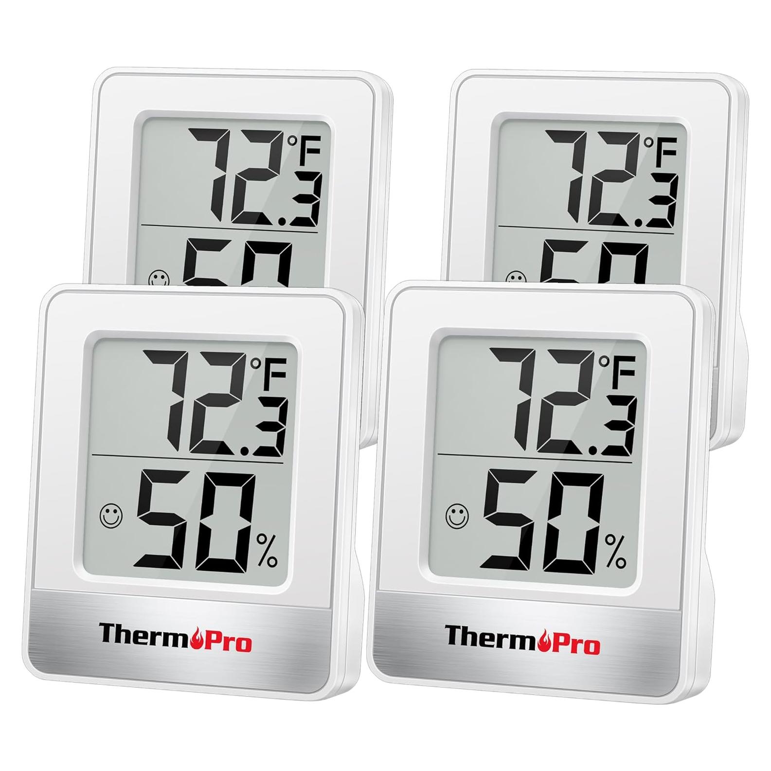 Higrómetro Digital ThermoPro TP49 - Termómetro Interior 4 Piezas