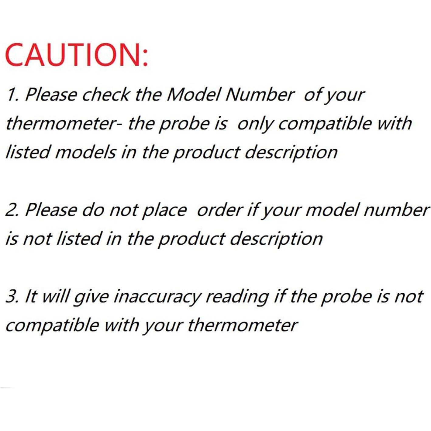 4 Sondas de Reemplazo Thermopro TP20 TP25 TP08S 2.5mm