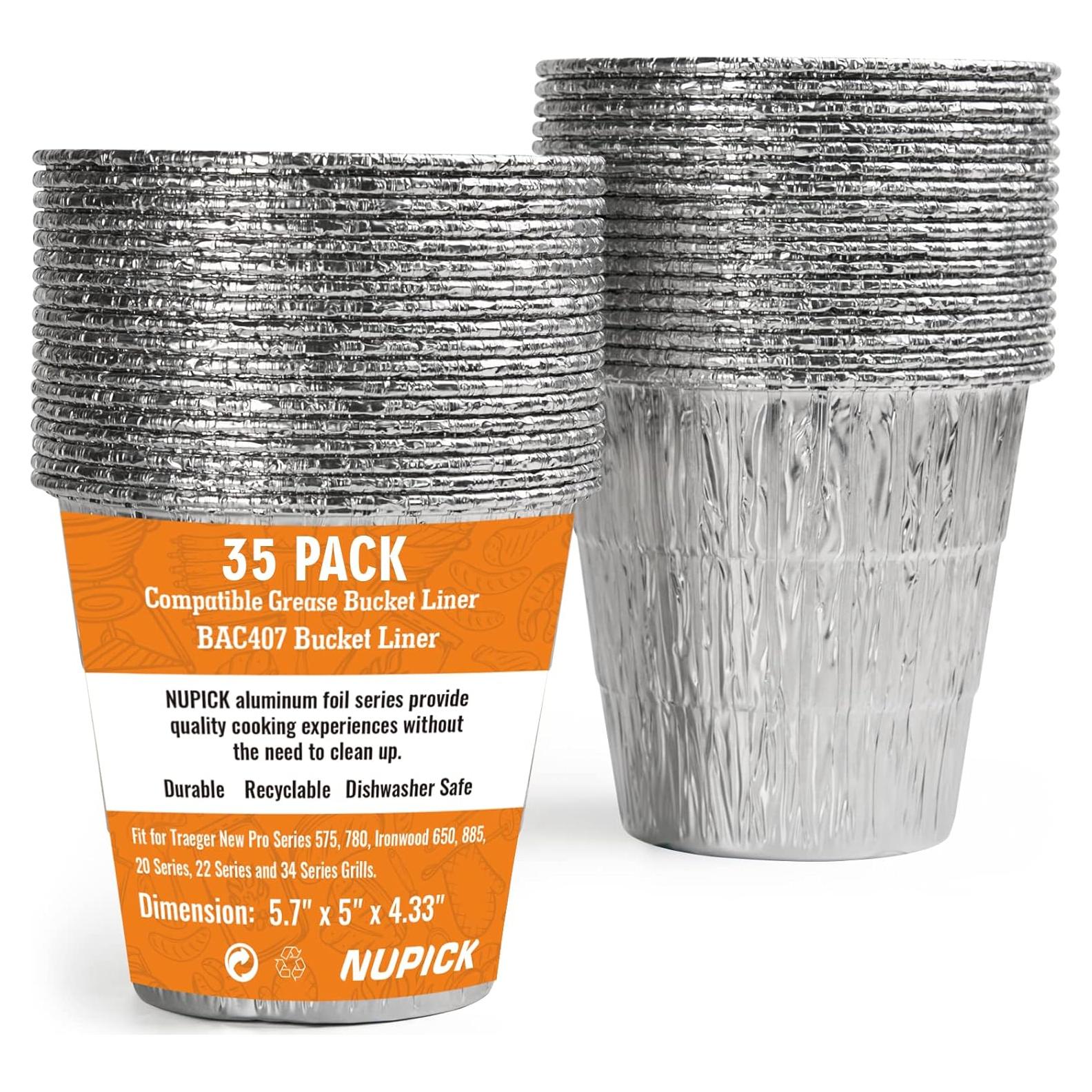 Forro de Cubo de Grasa NUPICK 35 Pack Compatible Traeger