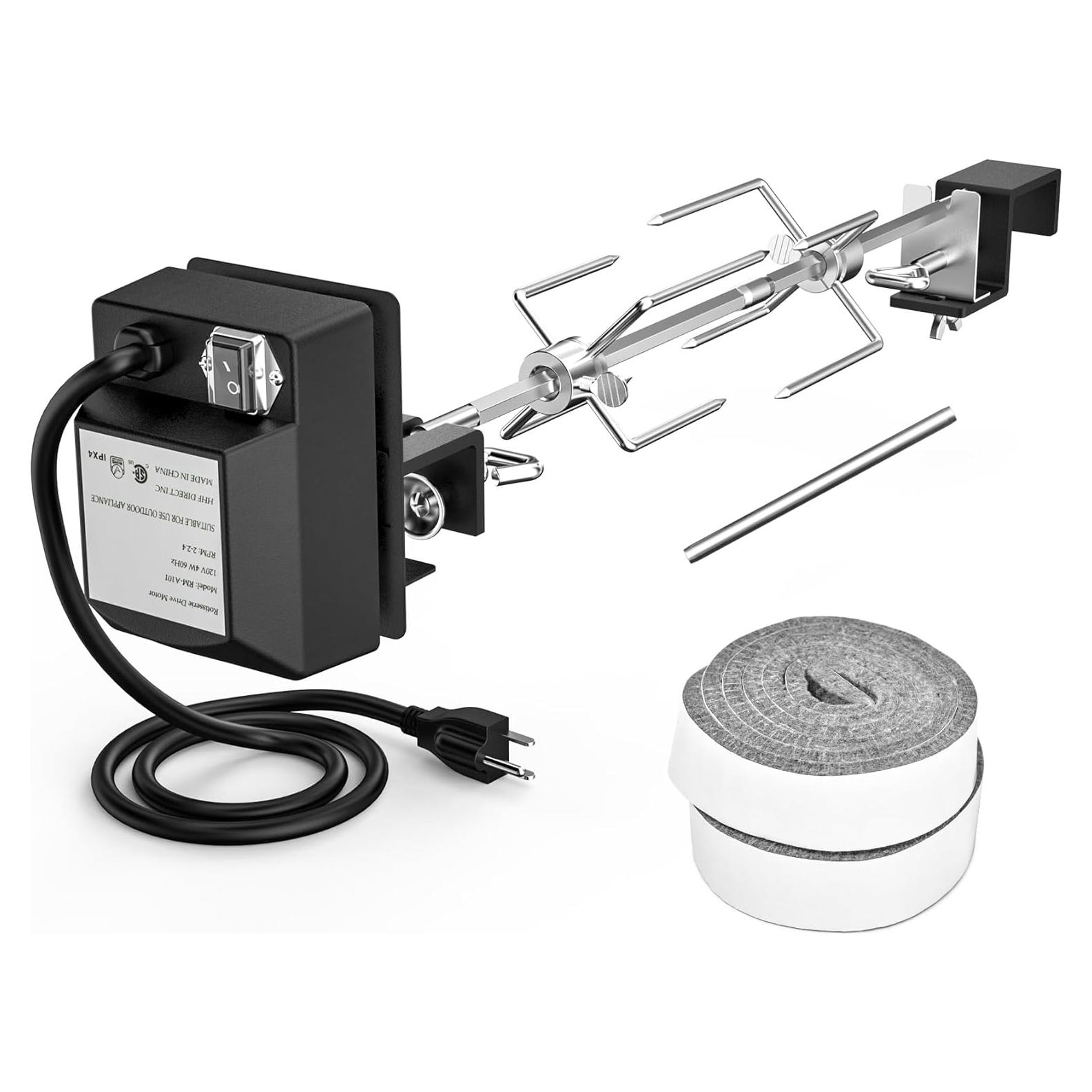 Kit de Rotisserie Skyflame Acero Inoxidable para Parrillas 54.6-74.9cm