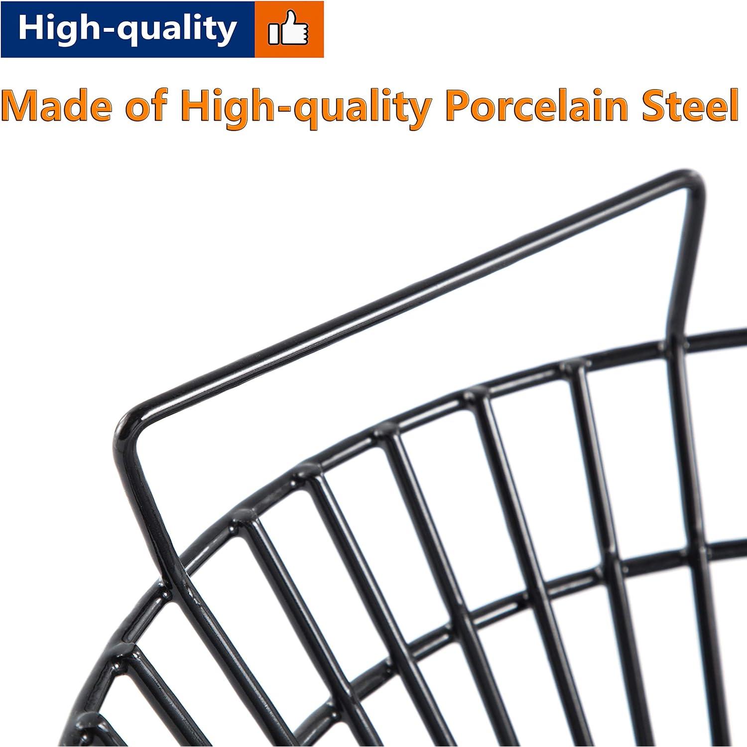 Cesta de Ceniza Acero Porcelánico Grande para Parrillas Kamado