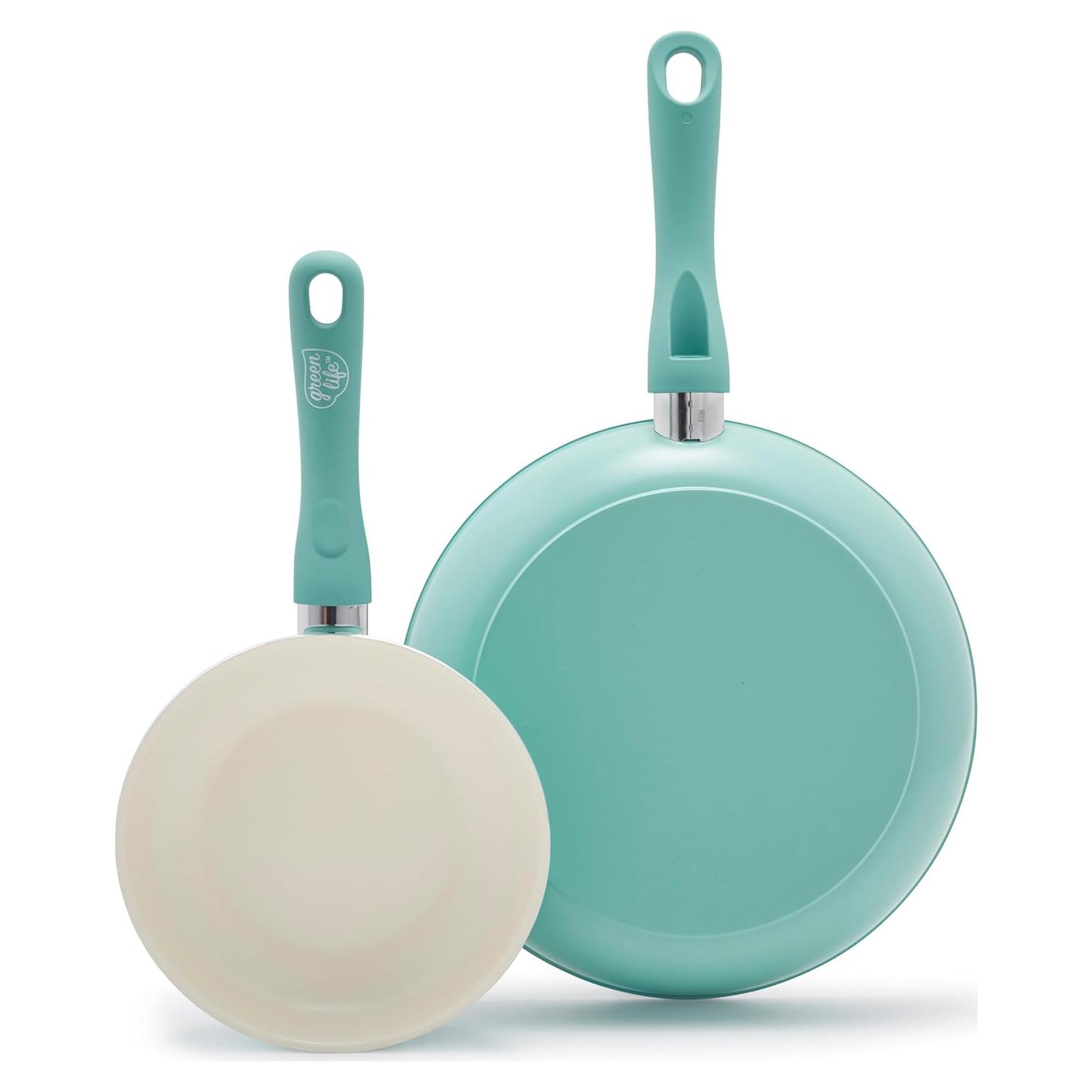 Juego de Sartenes Antiadherentes GreenLife Soft Grip 7" y 10"