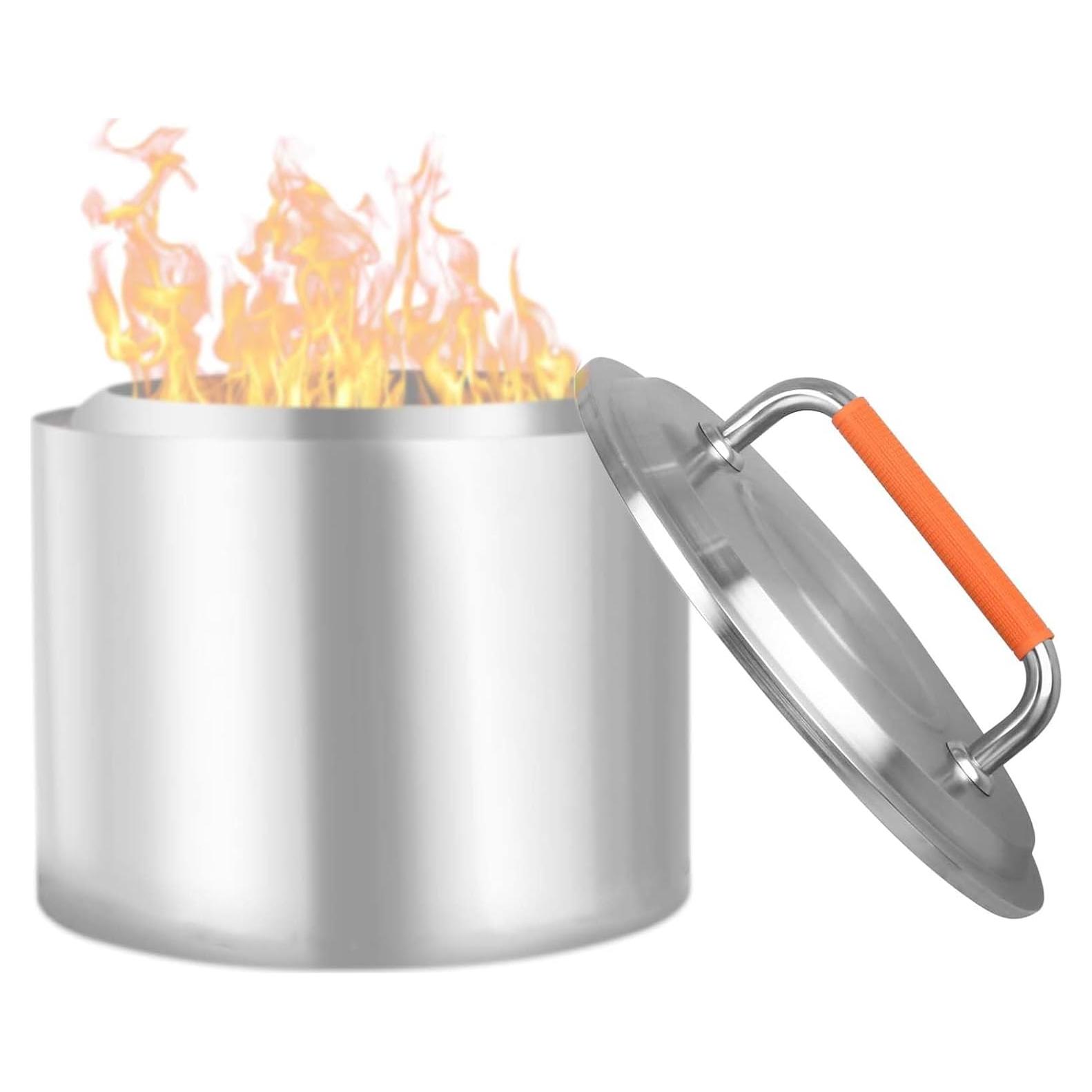 Tapa de fogata Burly Grill 20" de acero inoxidable 304