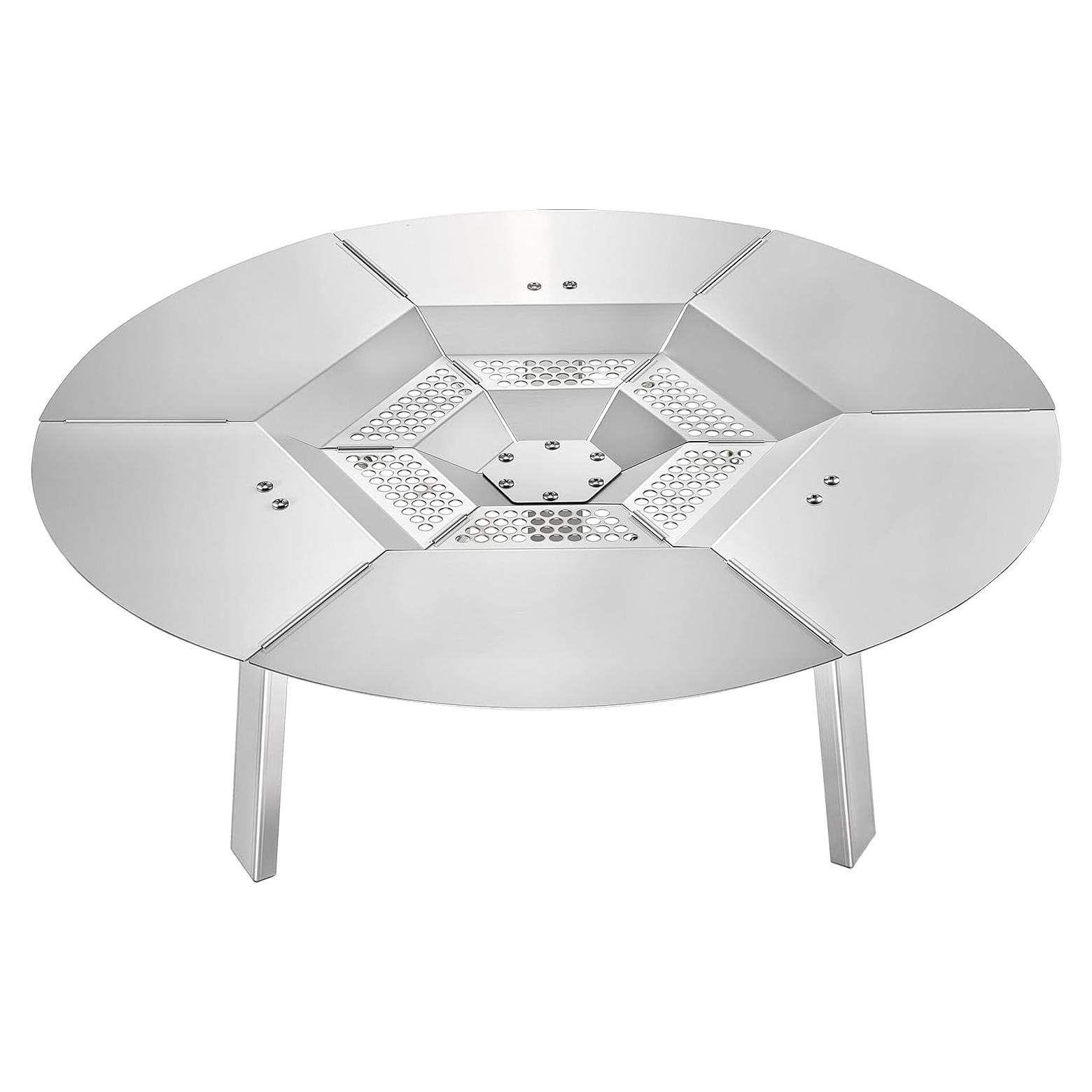 Deflector de Calor VEVOR para Fogata Yukon 63.5cm Acero Inoxidable