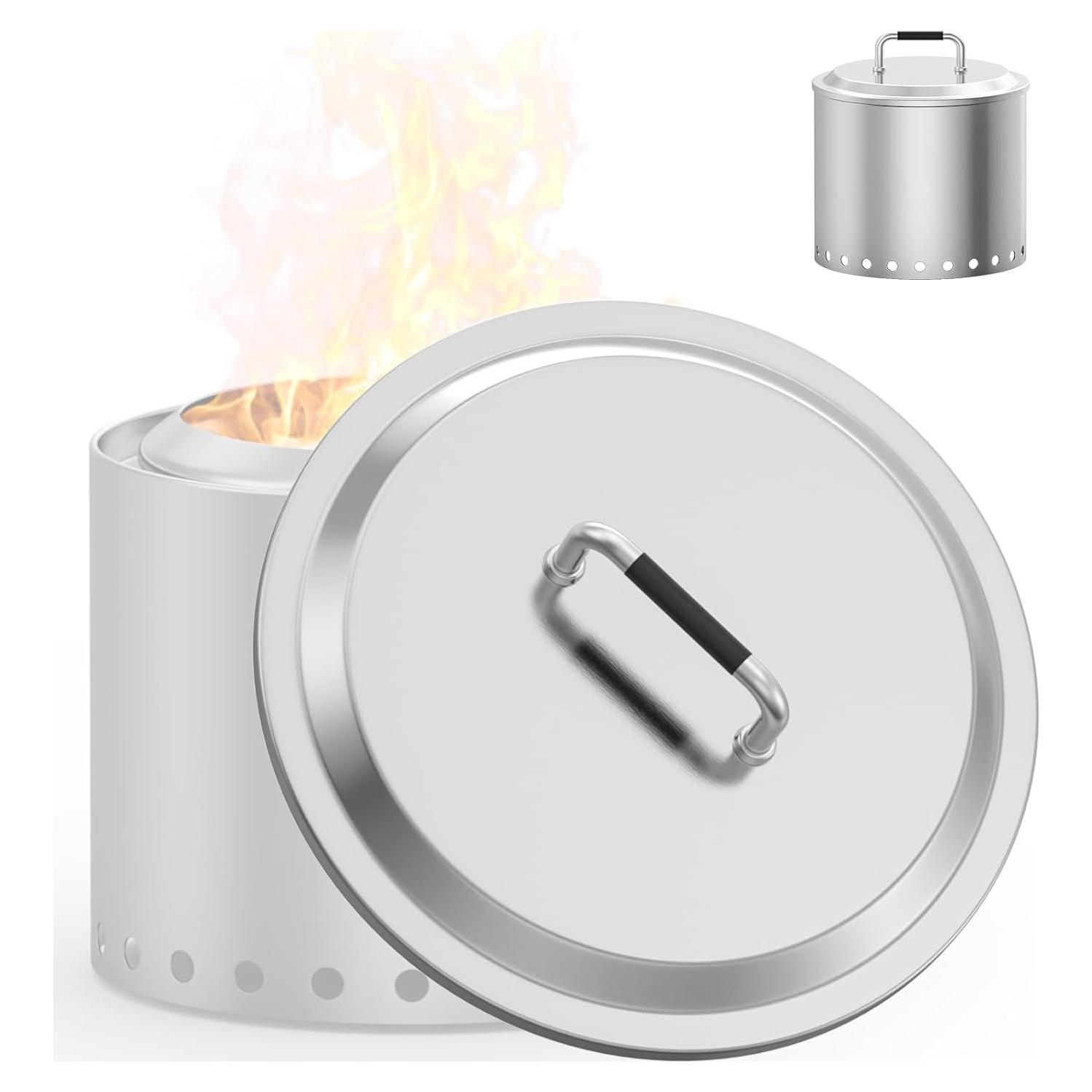 Tapa de Fogata MOASKER 19.5" Acero Inoxidable Redonda