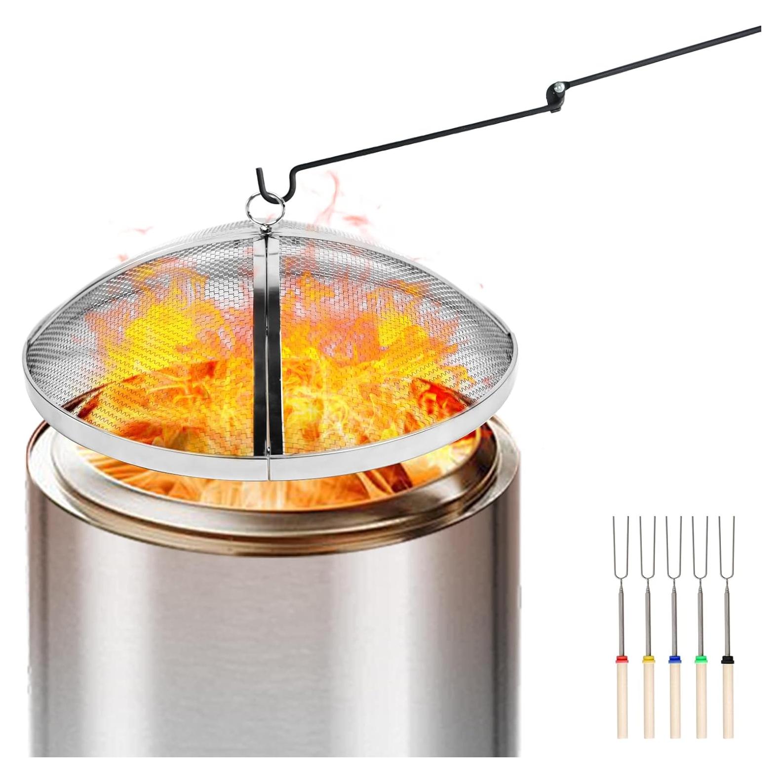 Pantalla Protectora de Fogata Baitedelai 49.5 cm Acero Inoxidable