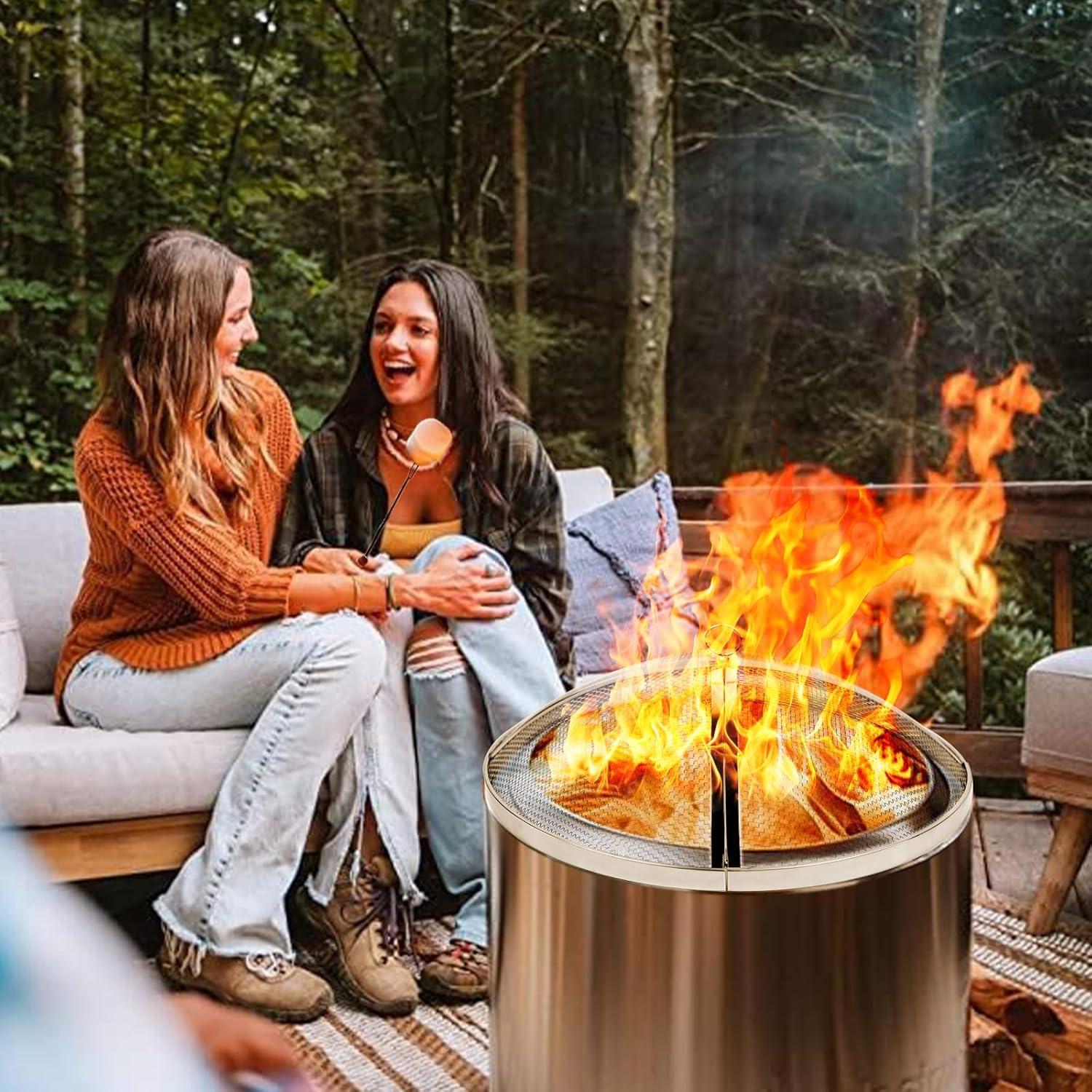 Pantalla Protectora de Fogata Baitedelai 49.5 cm Acero Inoxidable