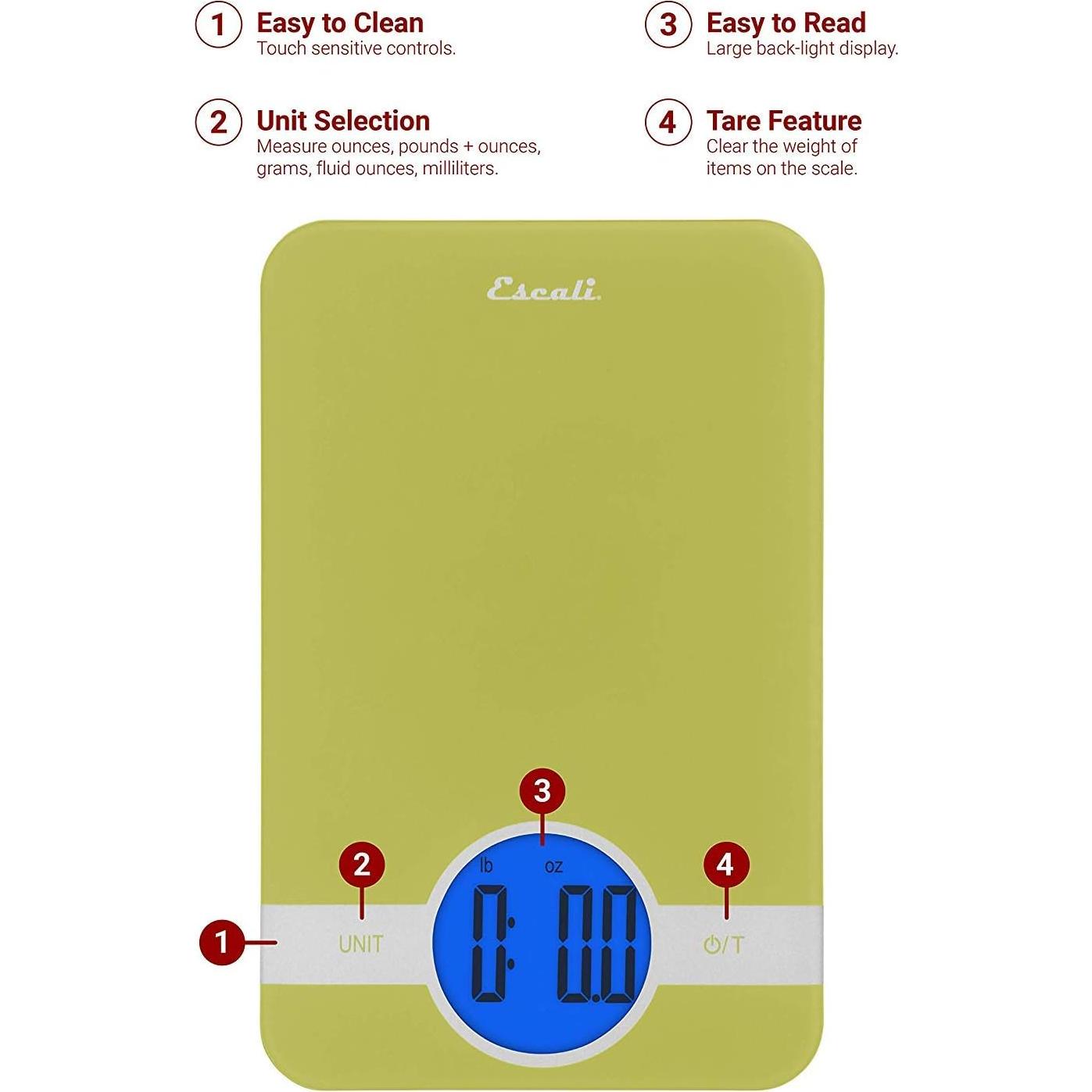 Escala de Mesa Digital Escali C115G Verde 5 kg Retroiluminada