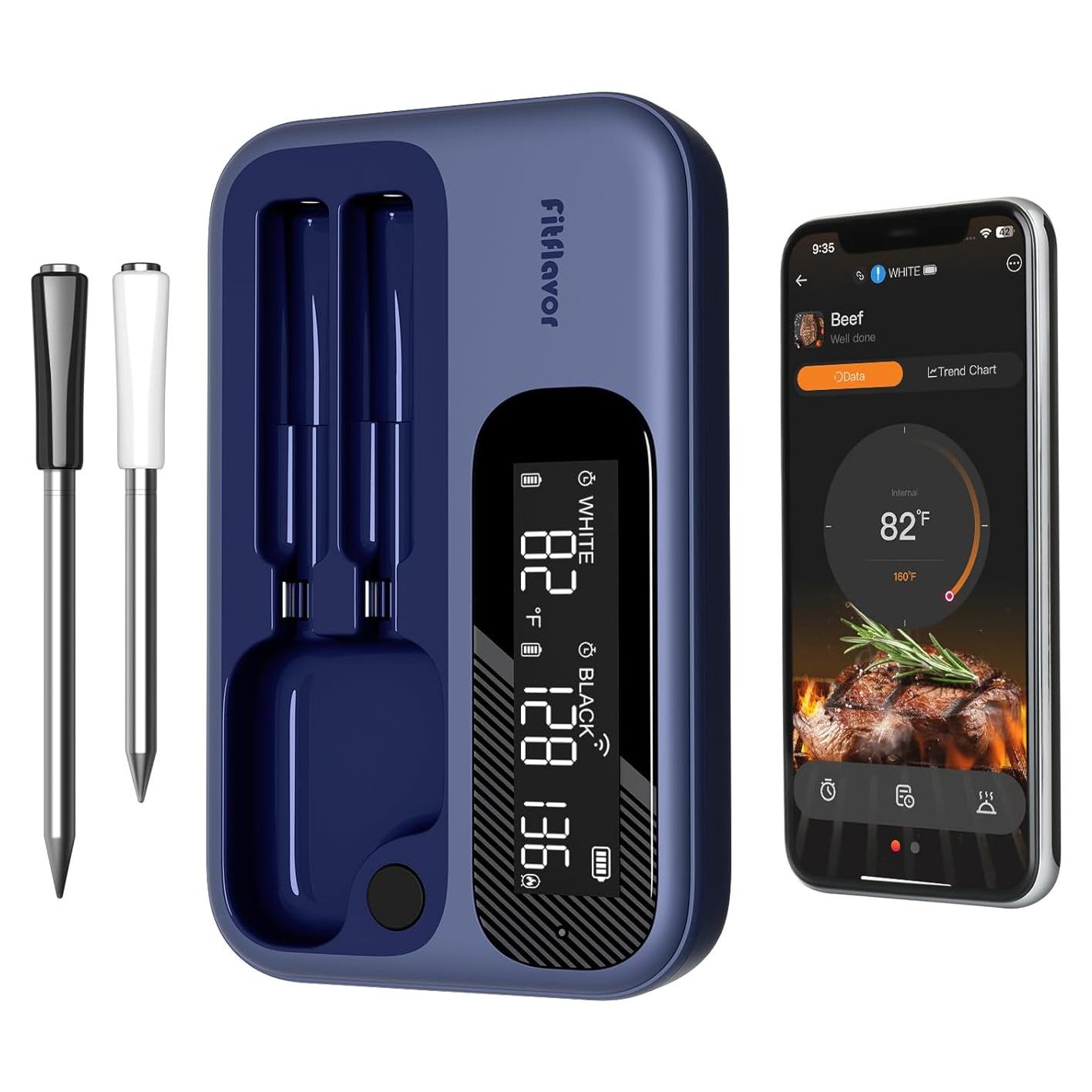 Termómetro de Carne Inalámbrico Fitflavor con Bluetooth y WiFi