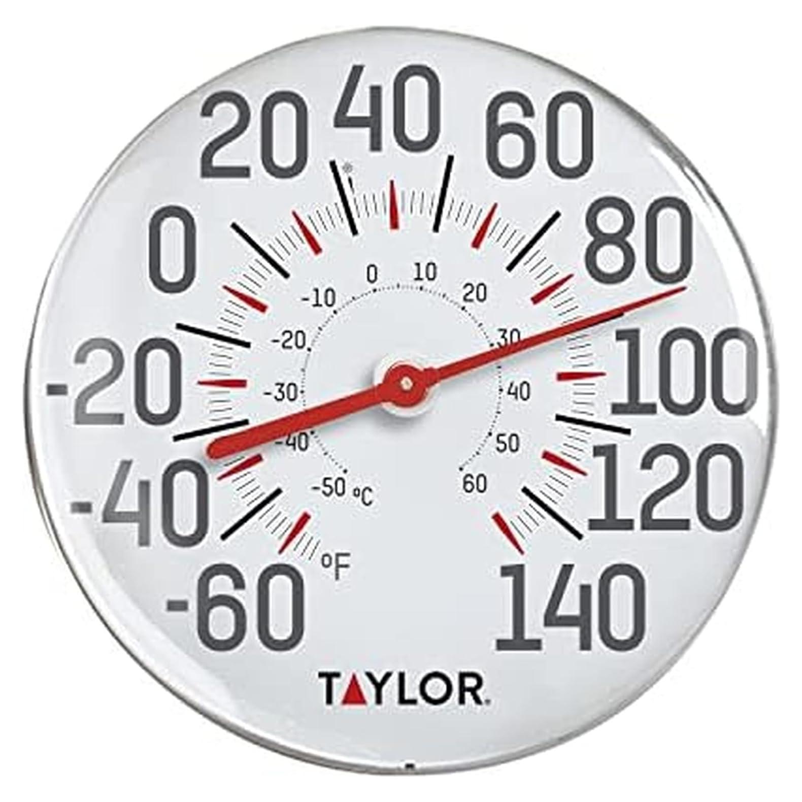 Termómetro de Pared Taylor 30.48 cm Blanco para Interior y Exterior