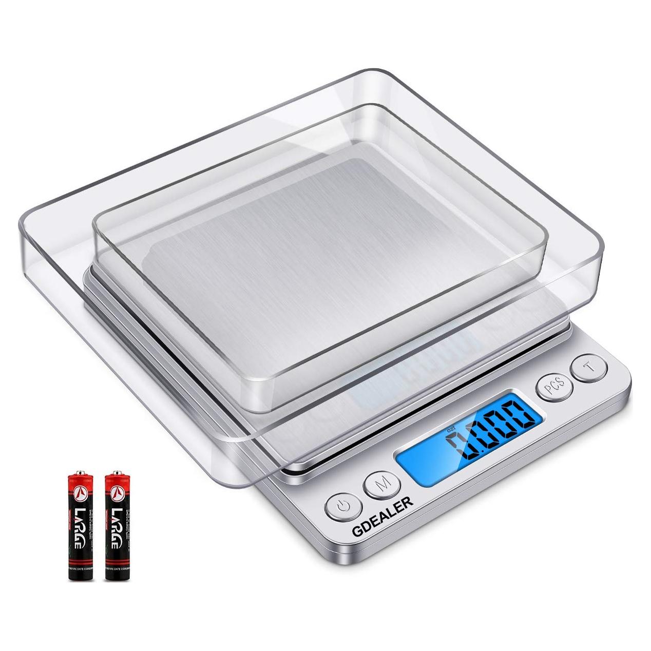 Balanza de Cocina Digital GDEALER 500g x 0.01g Acero Inoxidable
