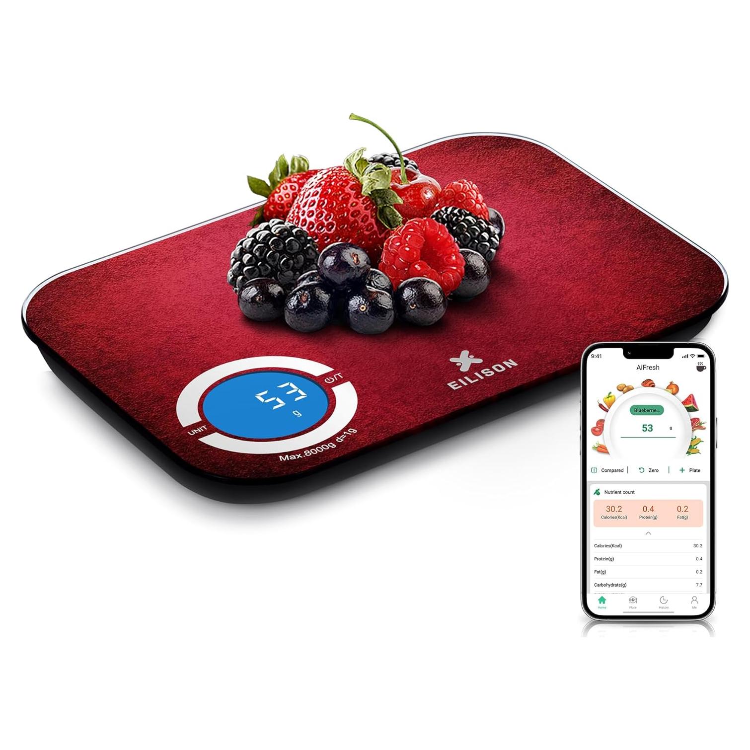 Balanza Digital de Cocina EILISON EWS-10 con Bluetooth 8kg