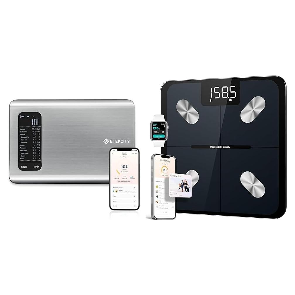 Balanza de Nutrición Inteligente Etekcity 5000g Acero Inoxidable