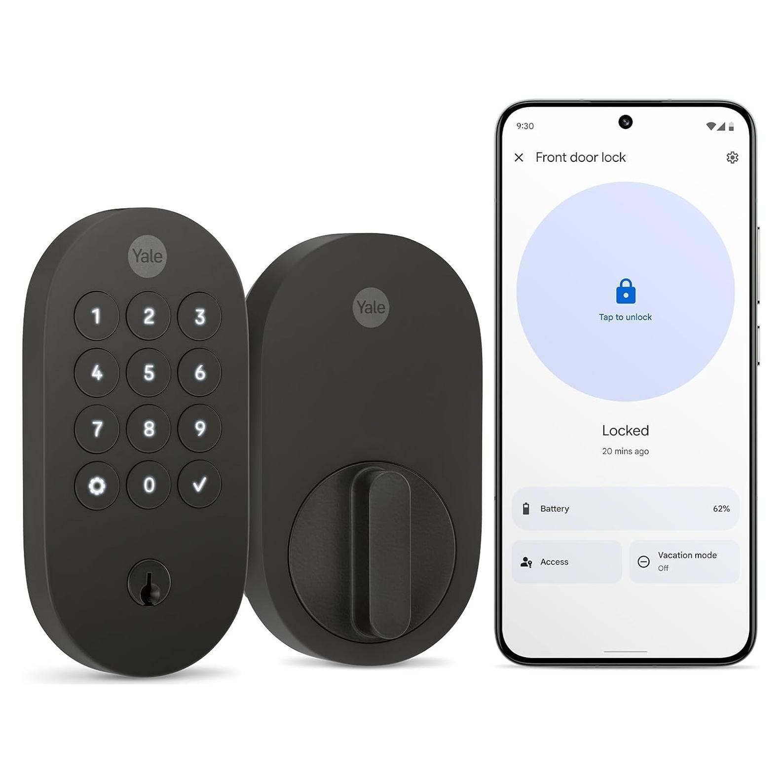 Cerradura Inteligente Yale YRD510 Negro Mate con Google Matter