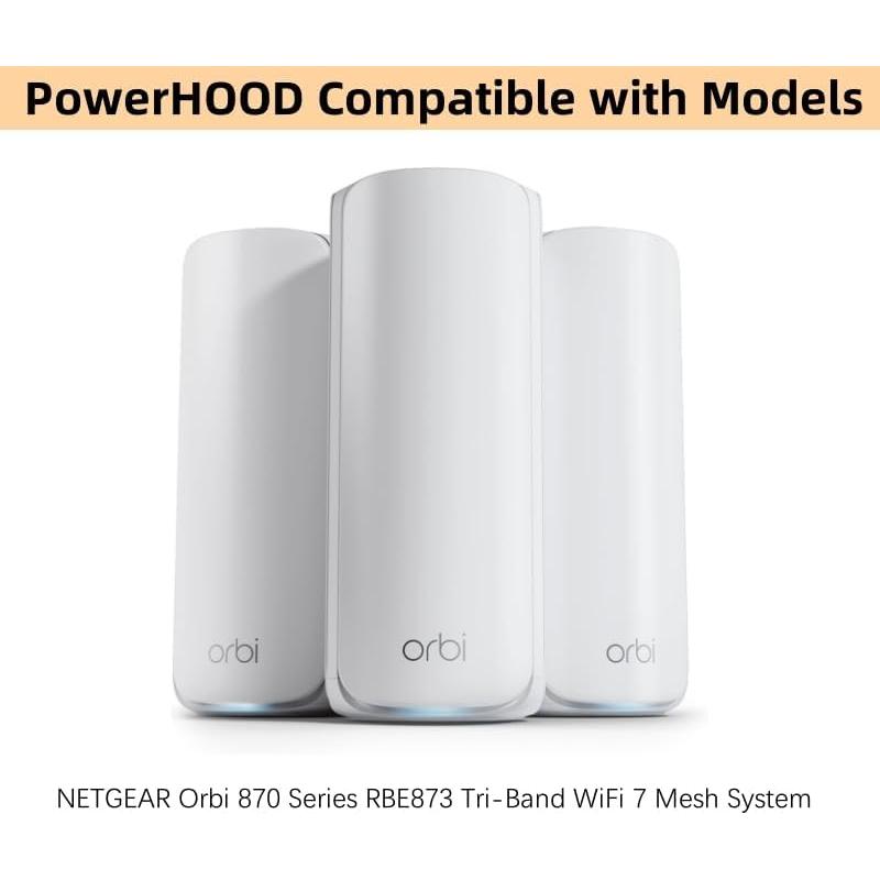 Adaptador de Poder 12V AC/DC PowerHOOD para NETGEAR Orbi 870