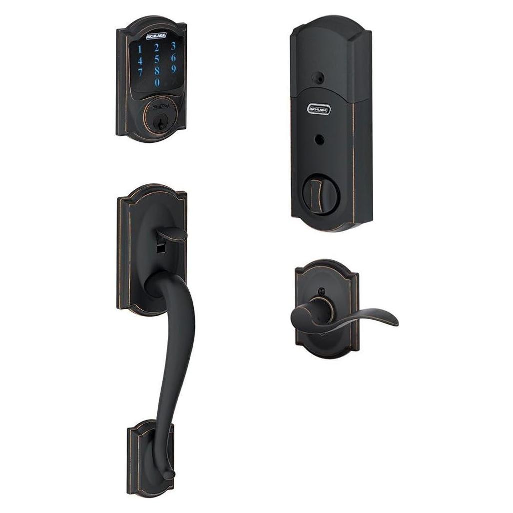 Cerradura Táctil Schlage FE469NX con Alarma y Z-Wave Bronce