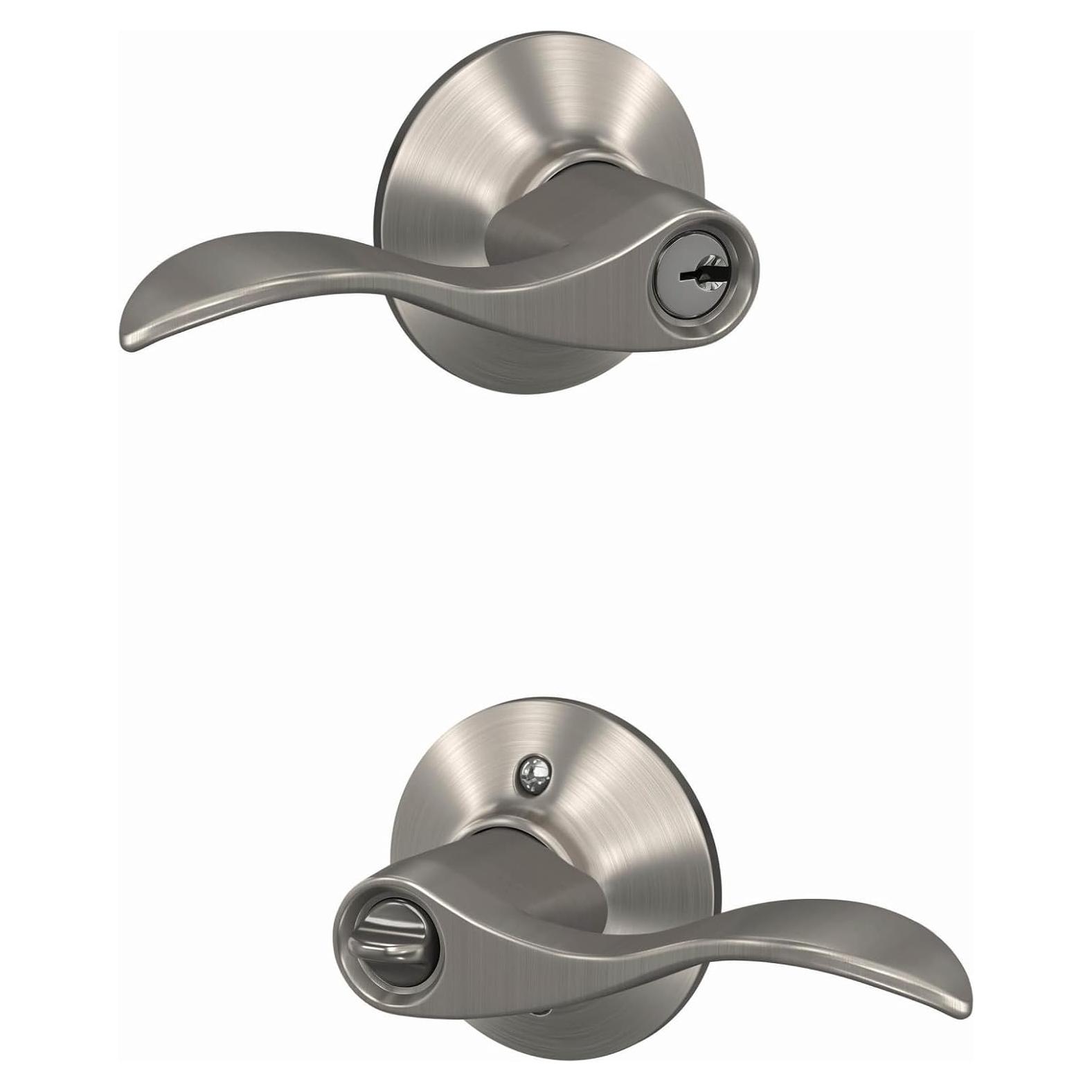 Cerradura de Entrada Schlage F51A Accent Niquel Satinado