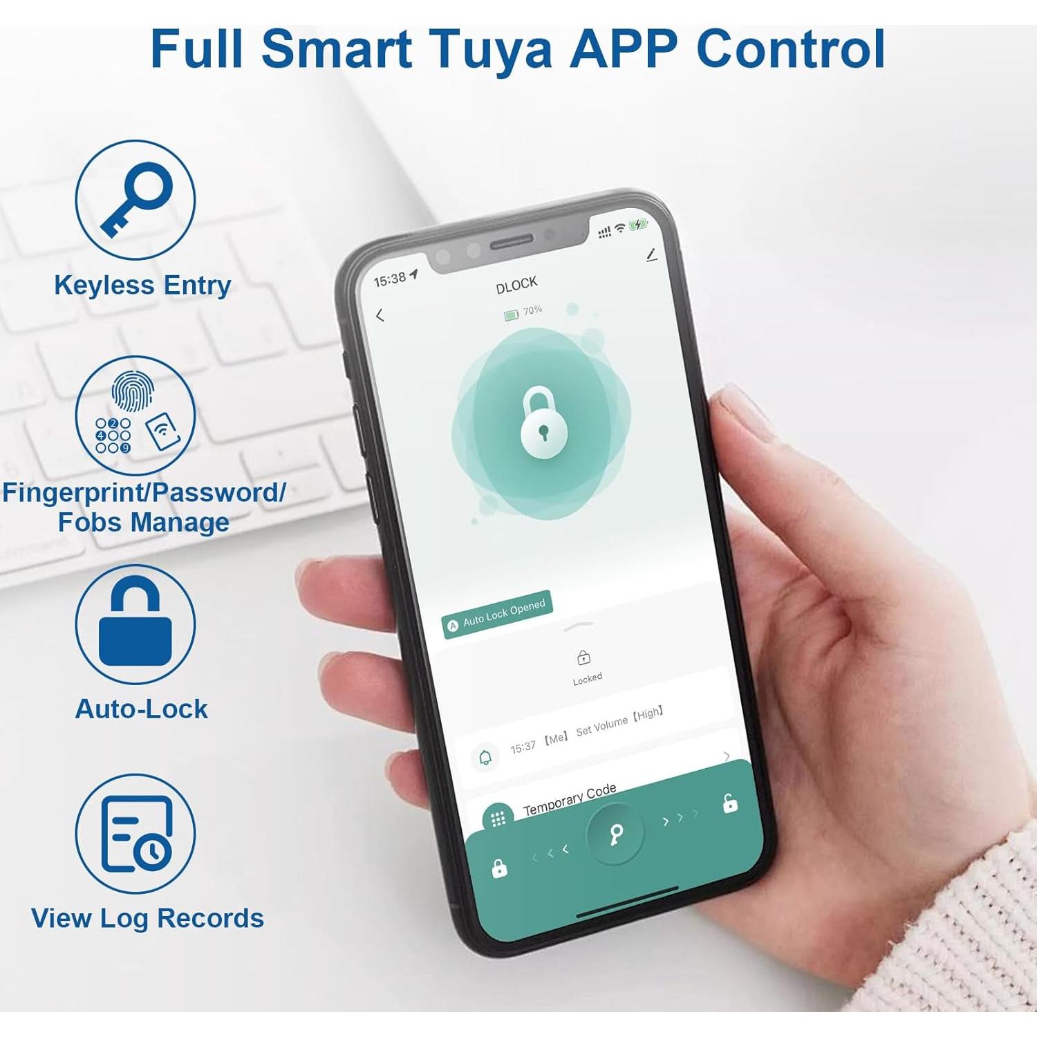 Cerradura Inteligente BAFUWEIY con Huella Dactilar y App
