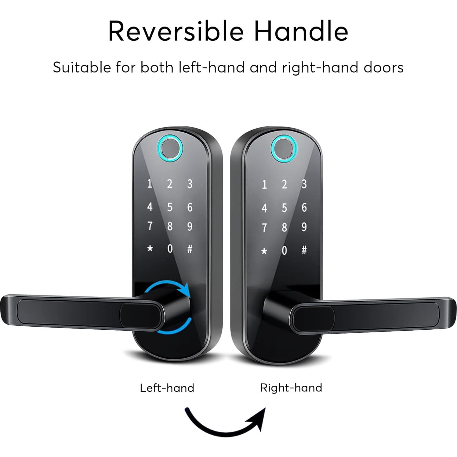 Cerradura Inteligente CATCHFACE TFX1-Negro con Huella Dactilar